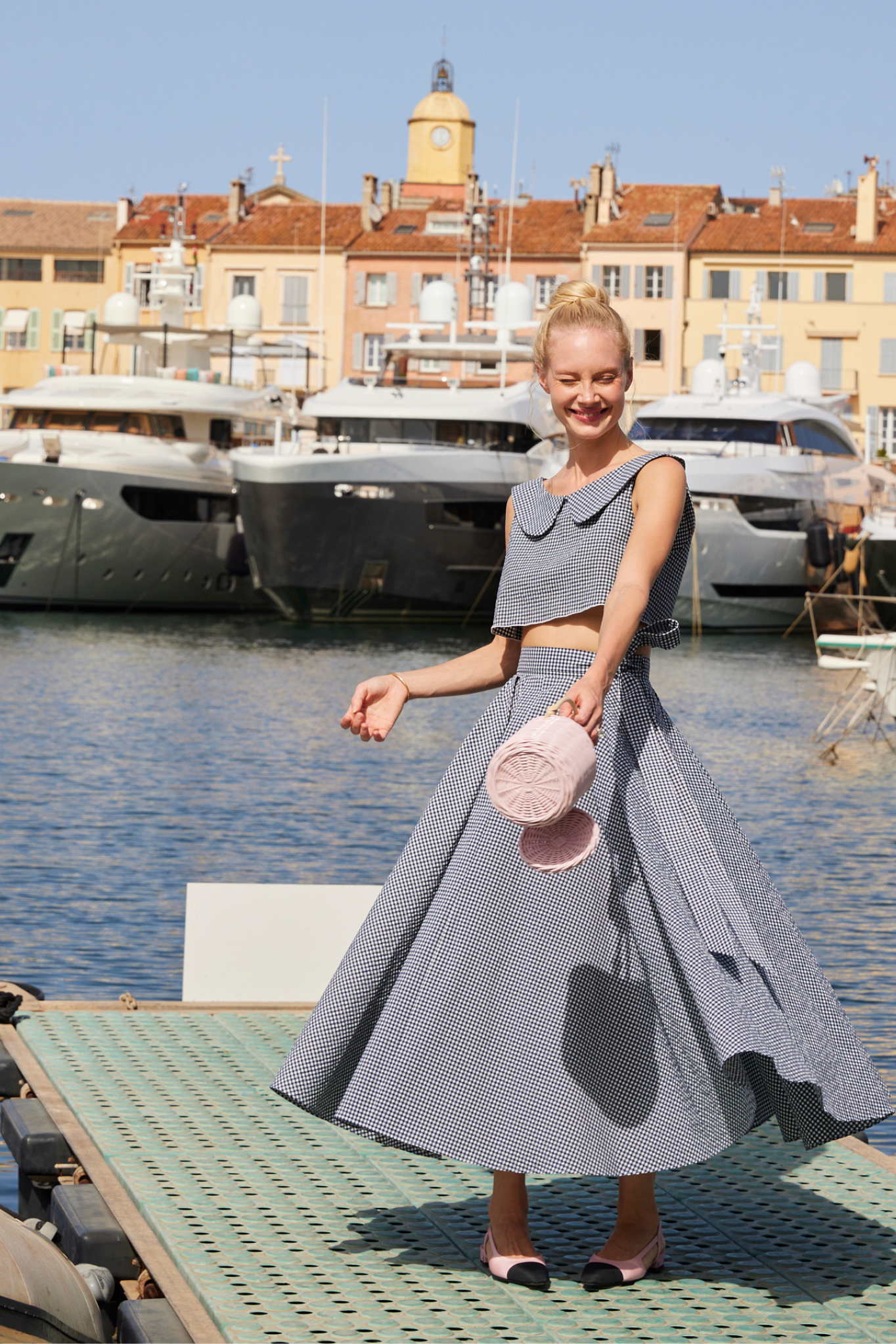 ANANE skirt in navy gingham