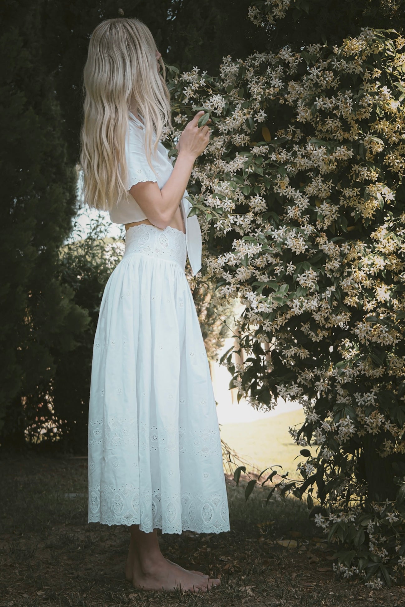 Demma Skirt - White - Daisy