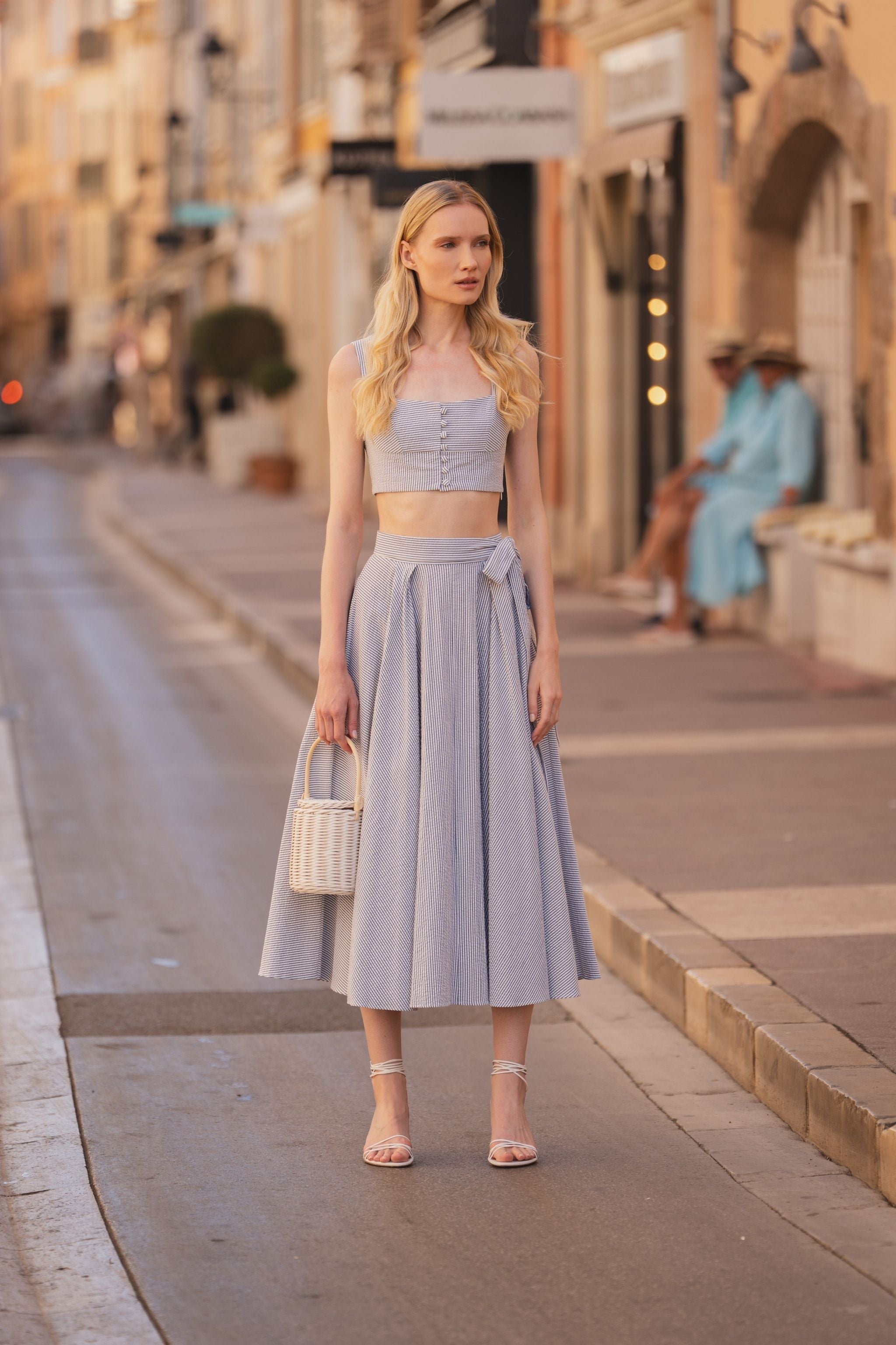 ビキニ AGNEL Pleated wrap skirtGray Sites-Gant-US-Site