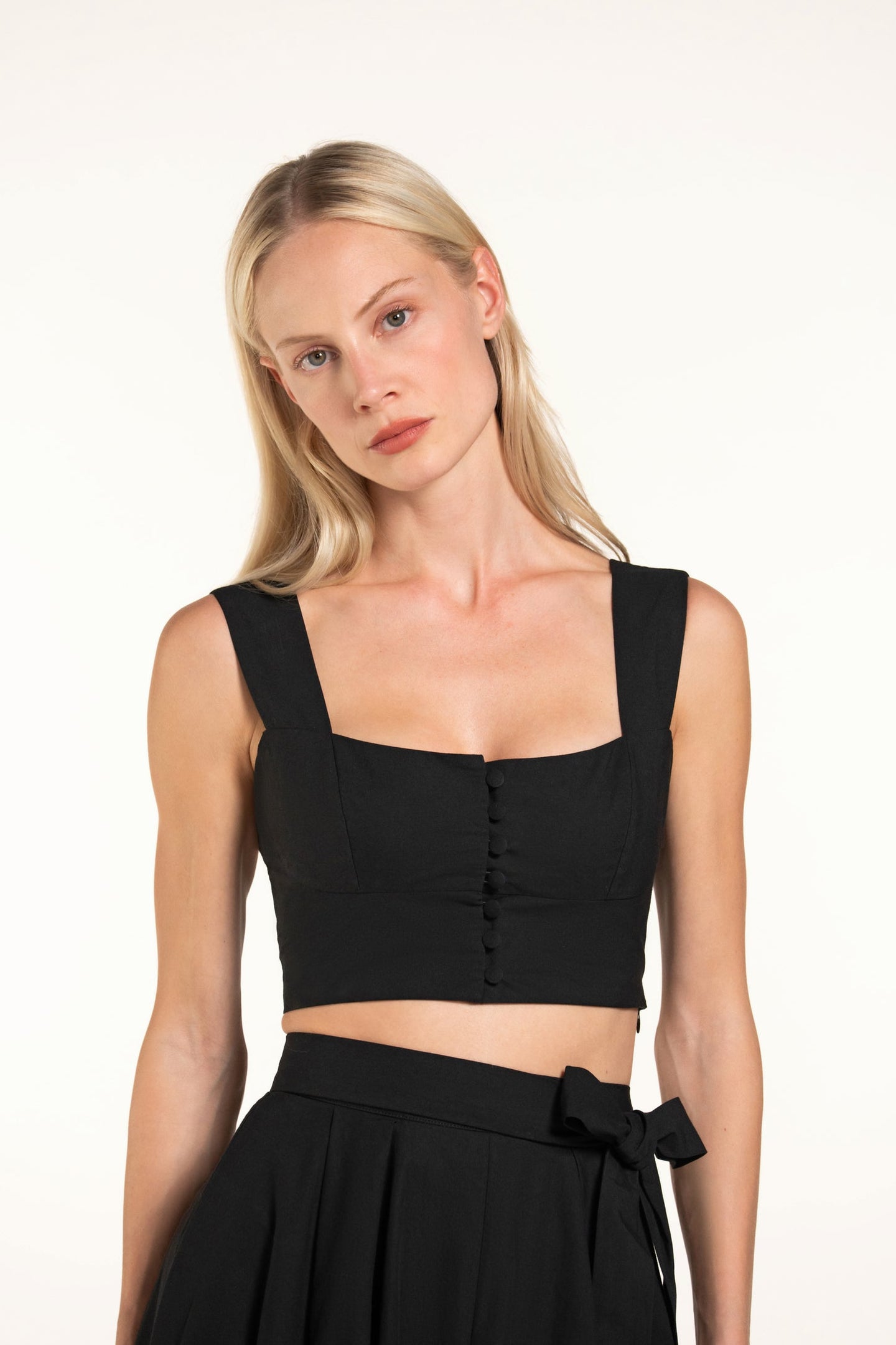 Acacia Top - Black - Solid
