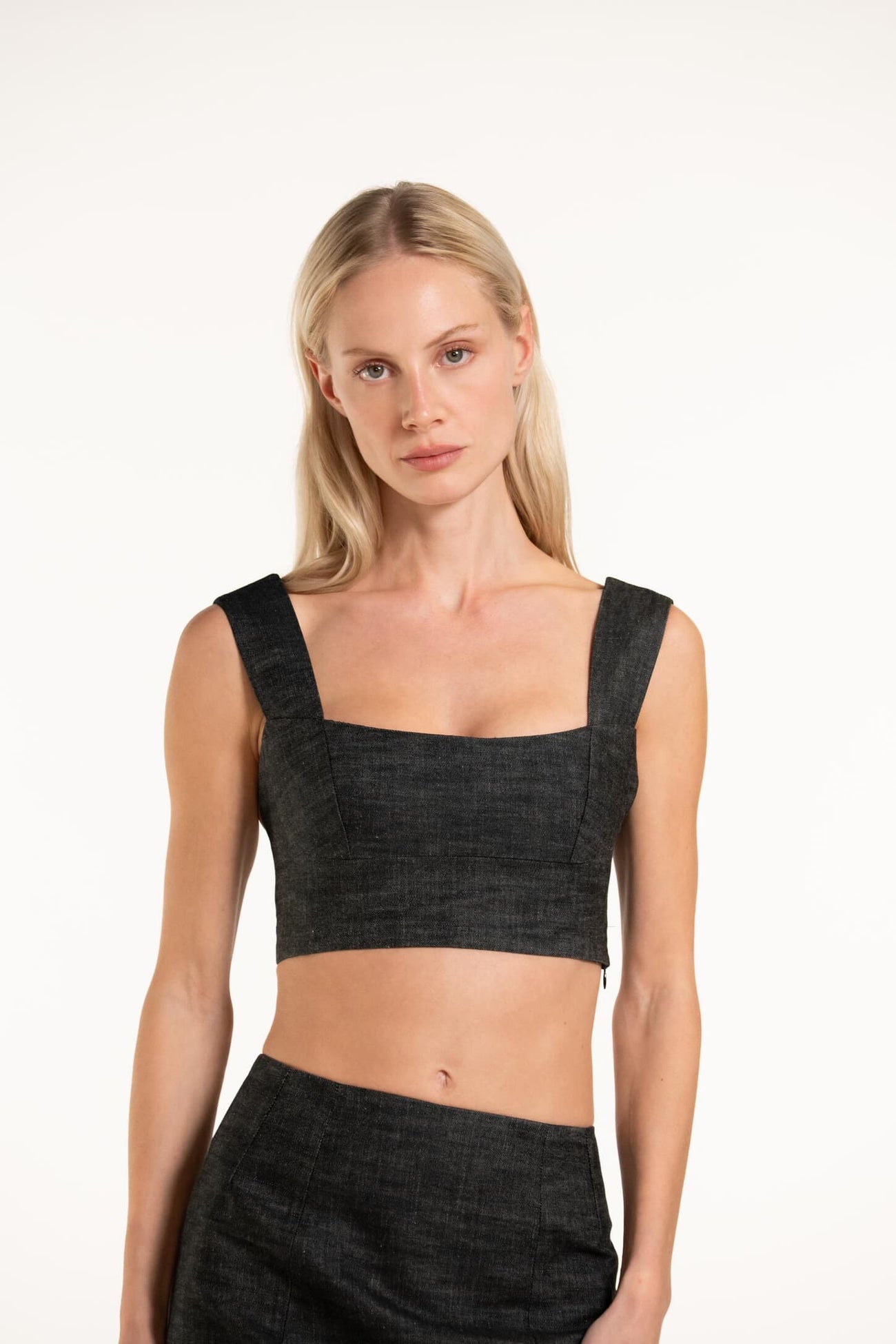 Acacia Top - Black - Denim