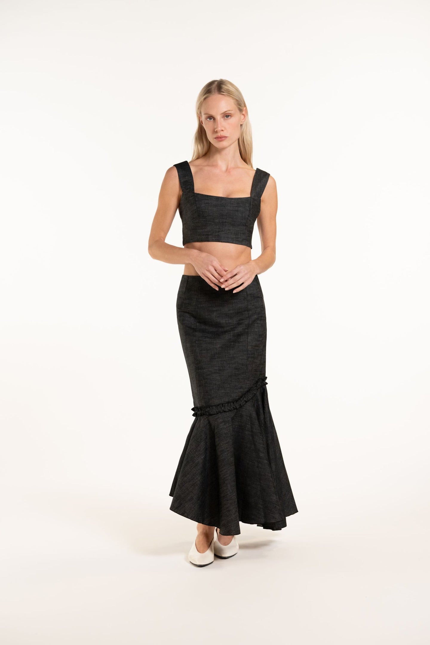 Acacia Top - Pepper - Denim