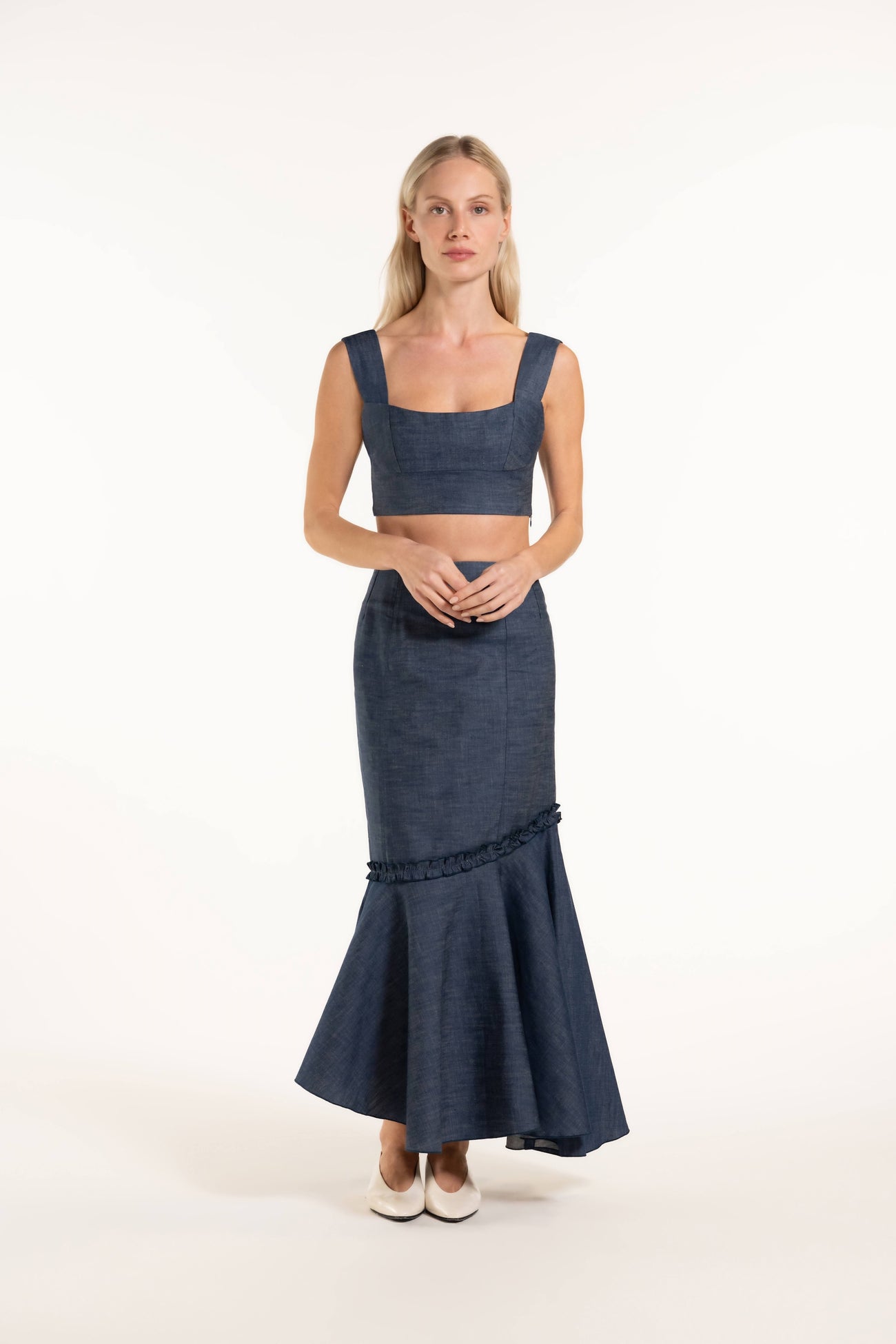 Annette Skirt-Denim-Blue