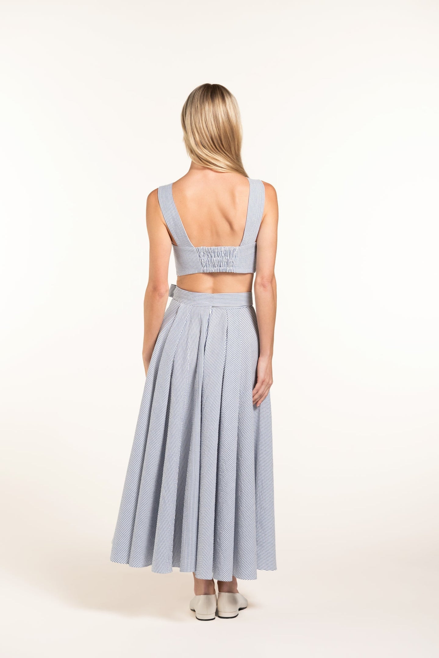 Acacia Top - Grey-blue - Stripes