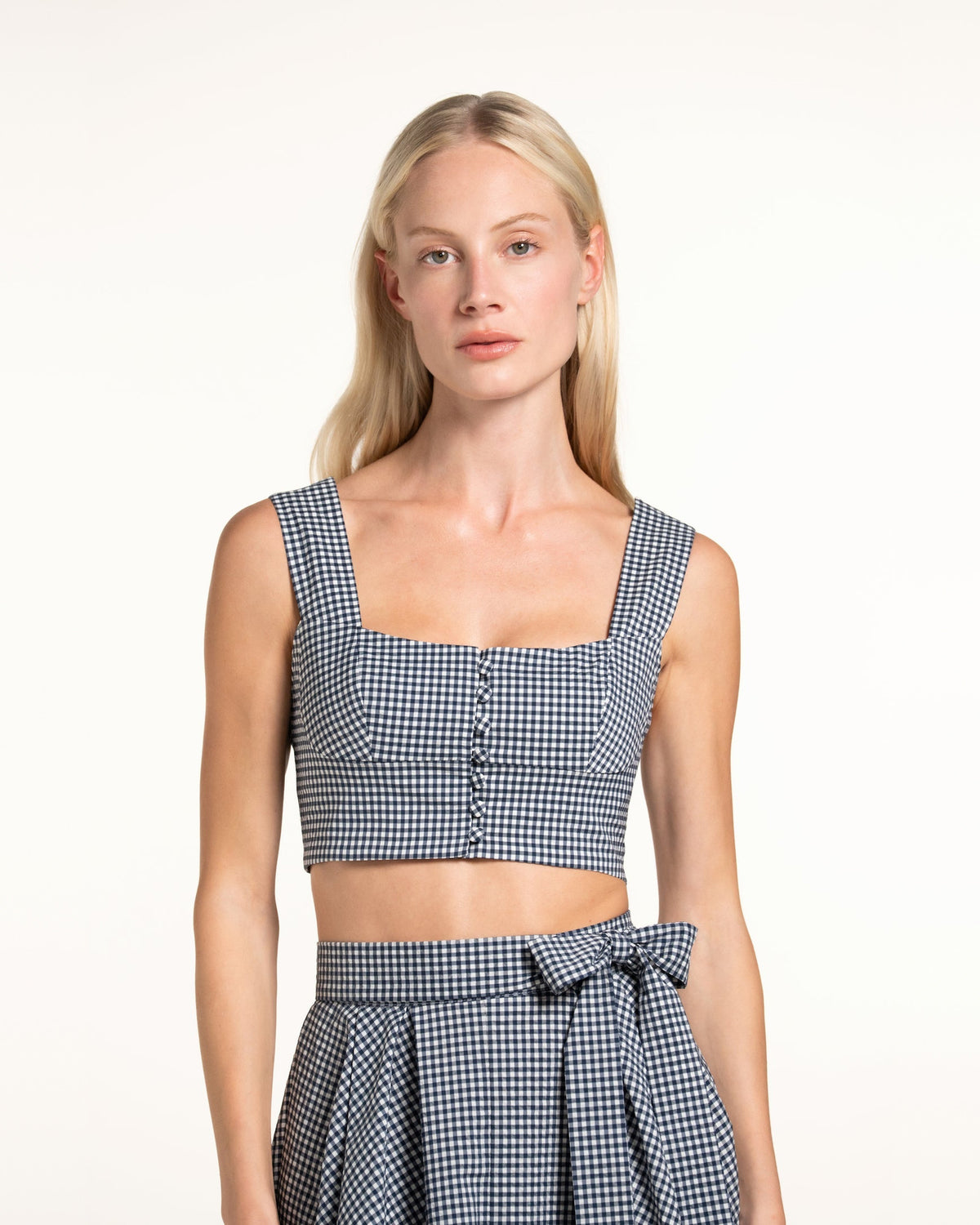 Zhiggie Acacia Top in navy gingham