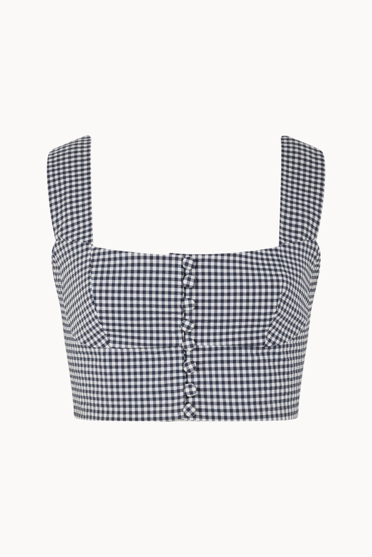 Acacia Top - Navy - Gingham