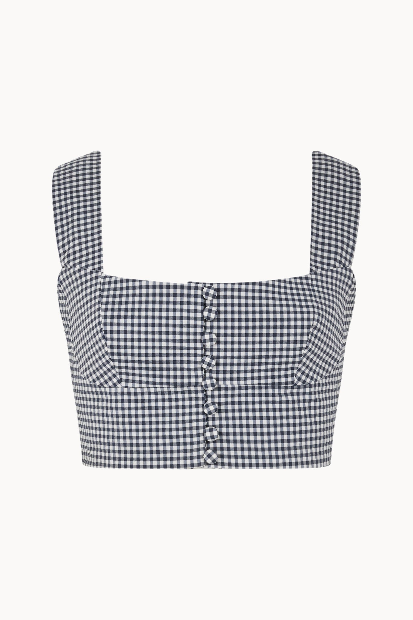 Acacia Top - Navy - Gingham