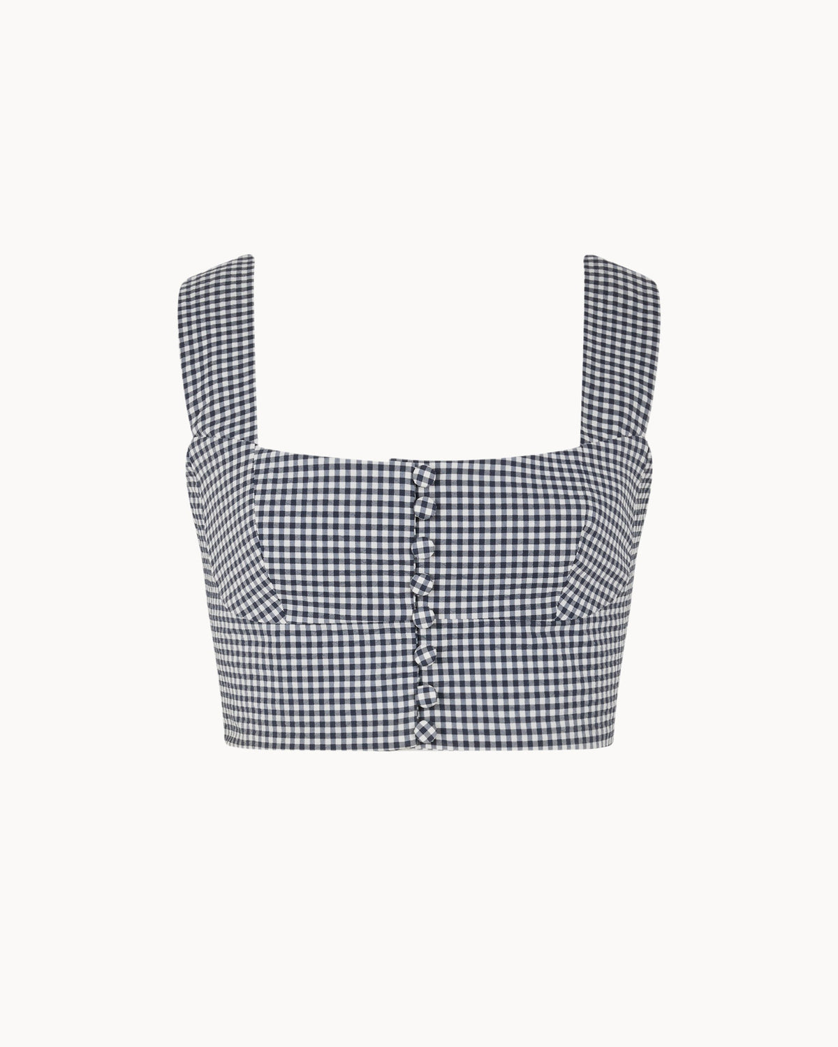 Zhiggie Acacia Top in navy gingham