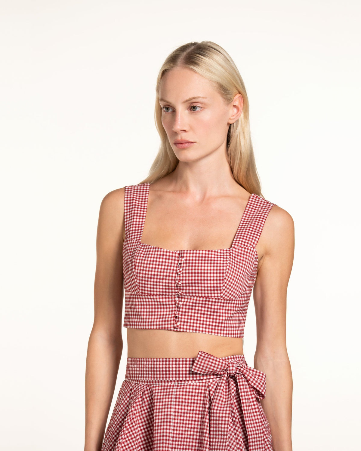 Zhiggie Acacia Top in cherry gingham