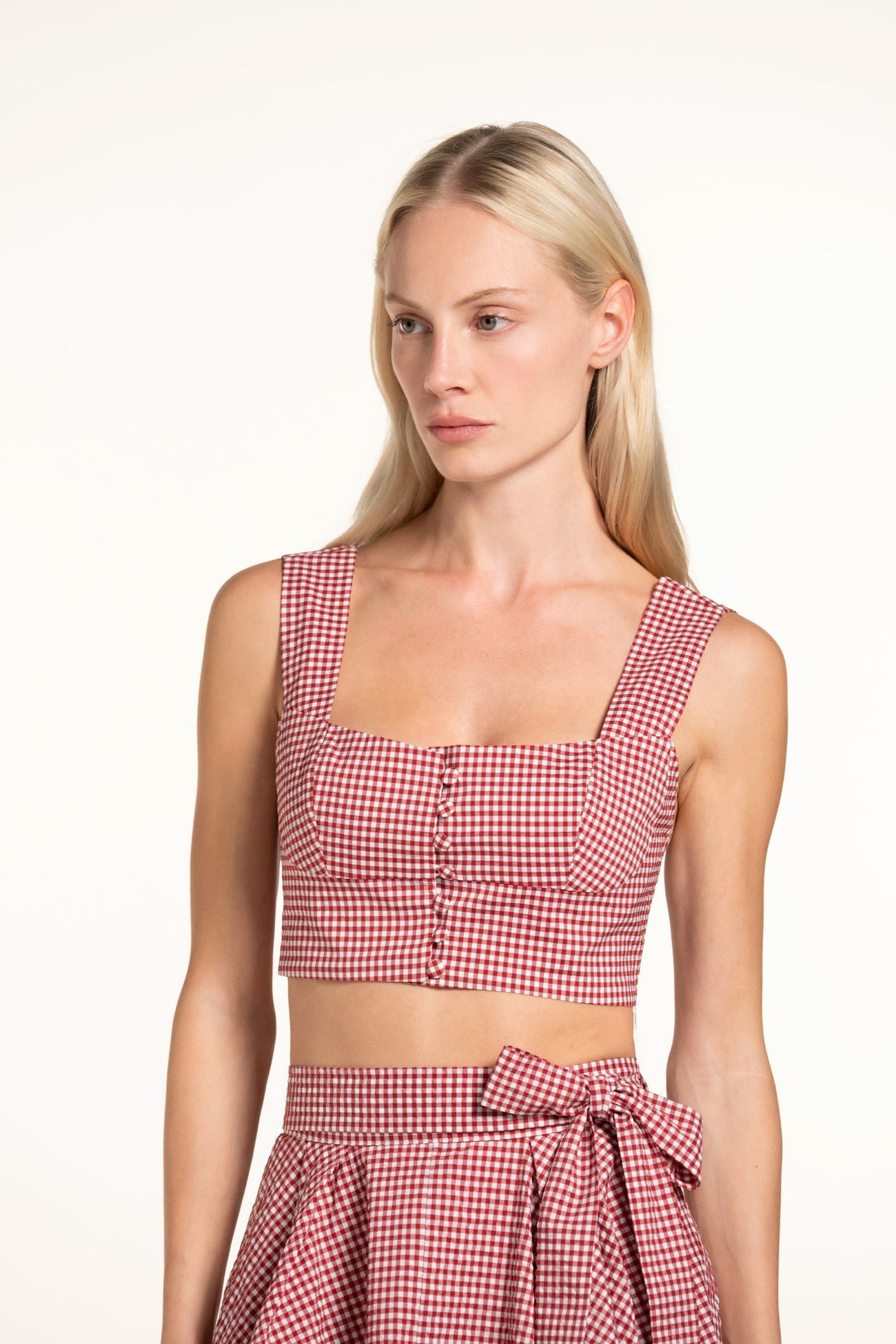 Acacia Top - Cherry - Gingham