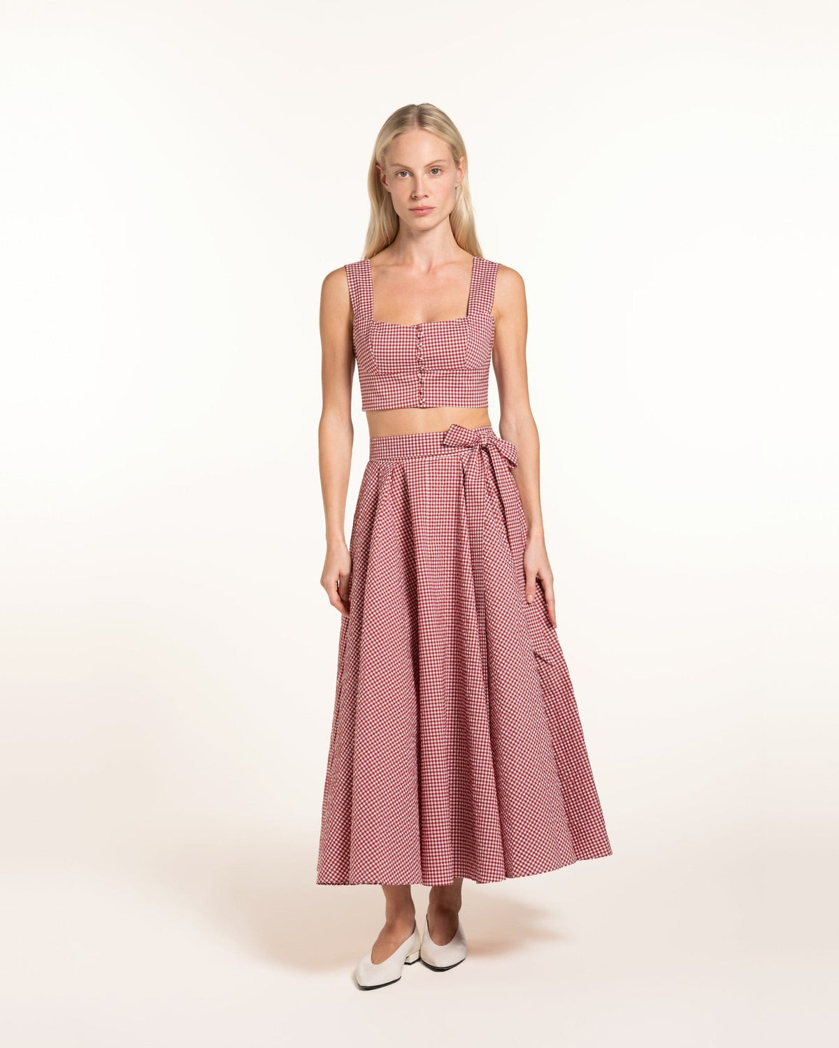 Zhiggie Acacia Top in cherry gingham