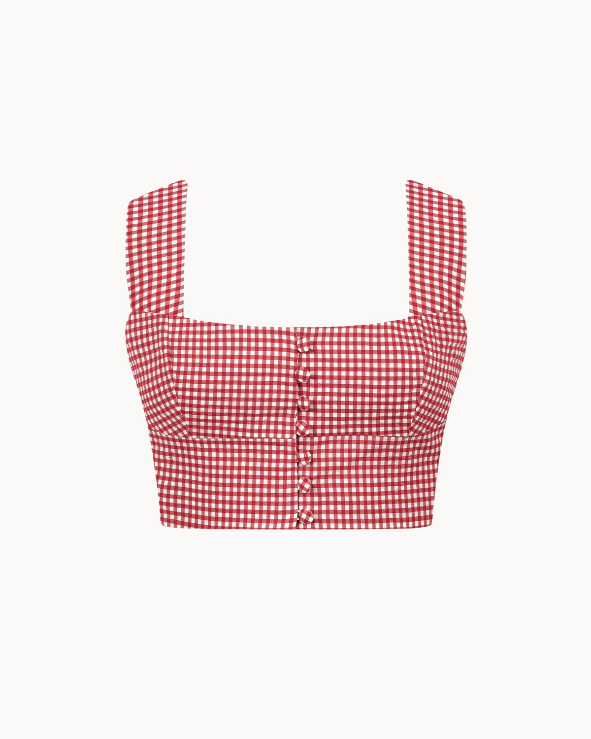 Zhiggie Acacia Top in cherry gingham