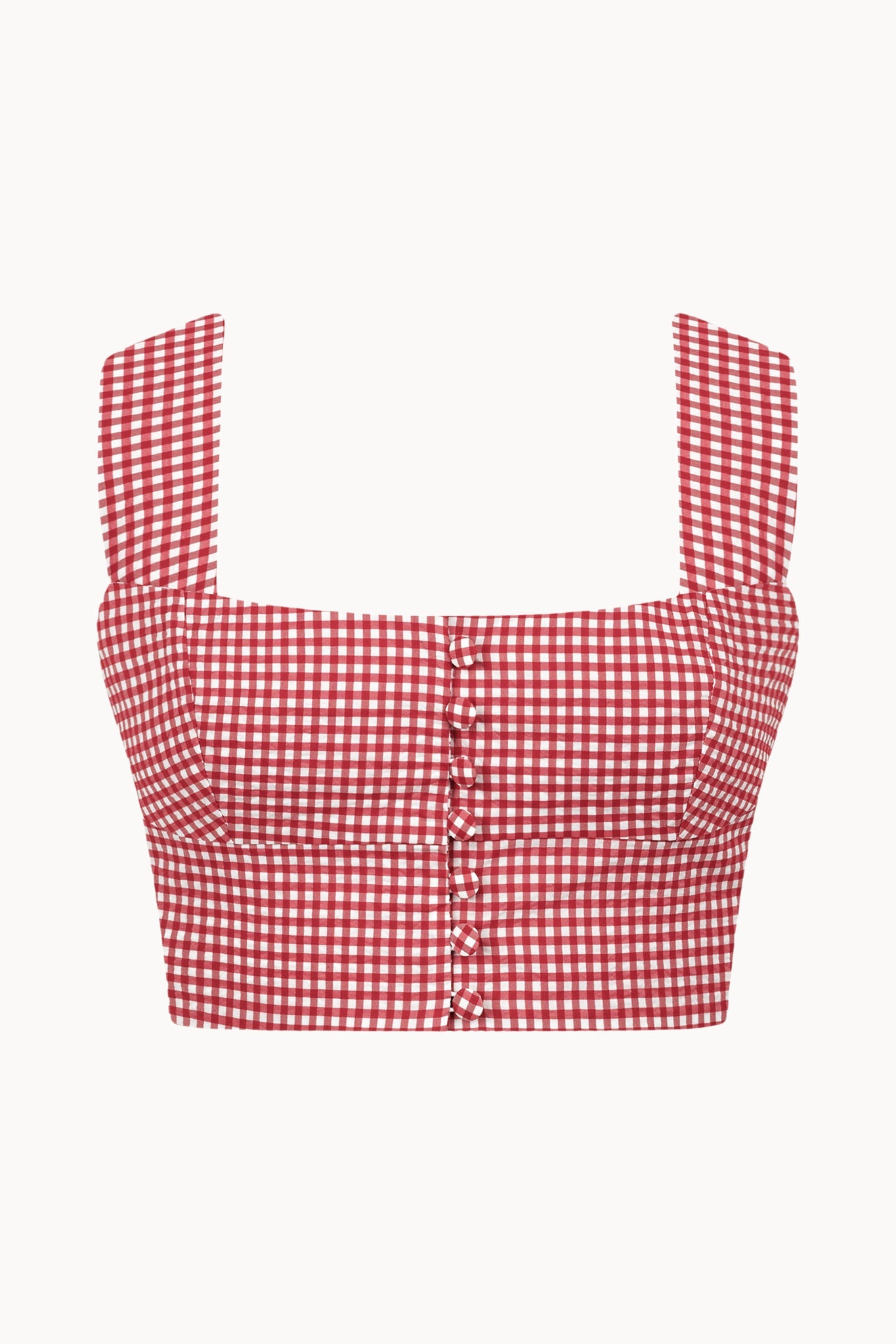 Acacia Top - Cherry - Gingham