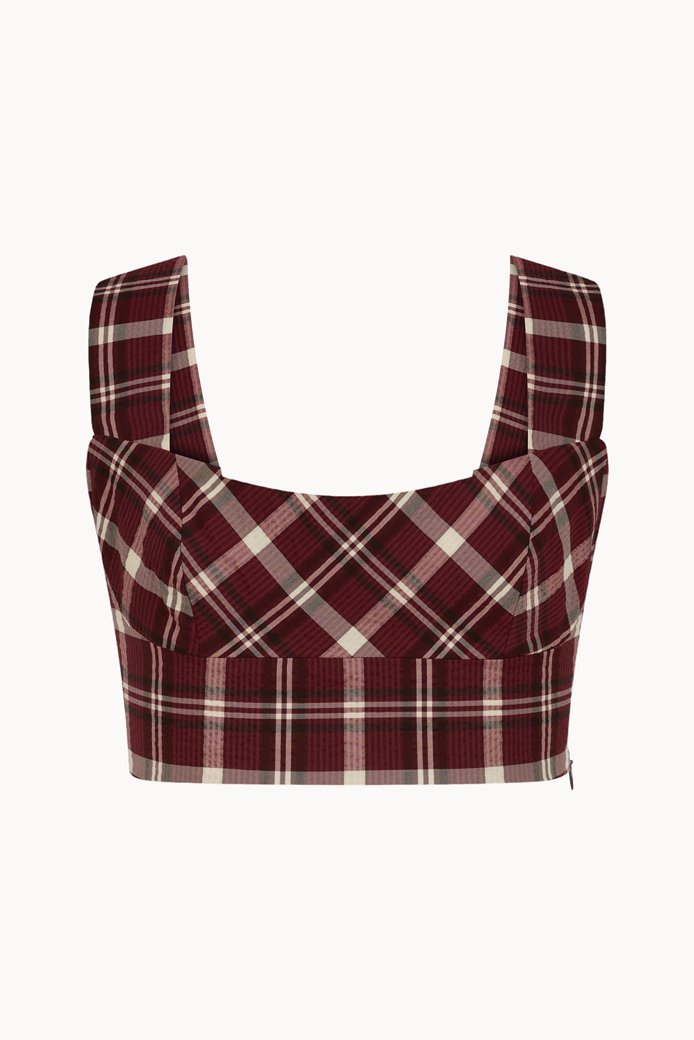 Acacia Top - Wine - Plaid