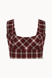 Zhiggie Acacia Top in wine plaid