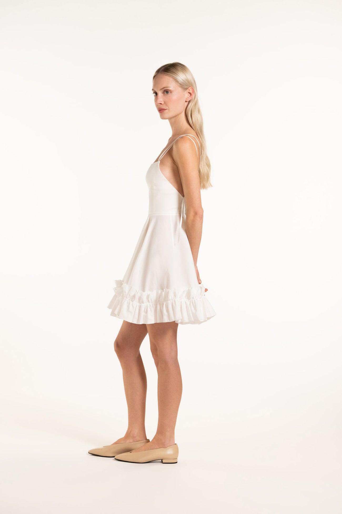 Adenor Dress - White - Solid