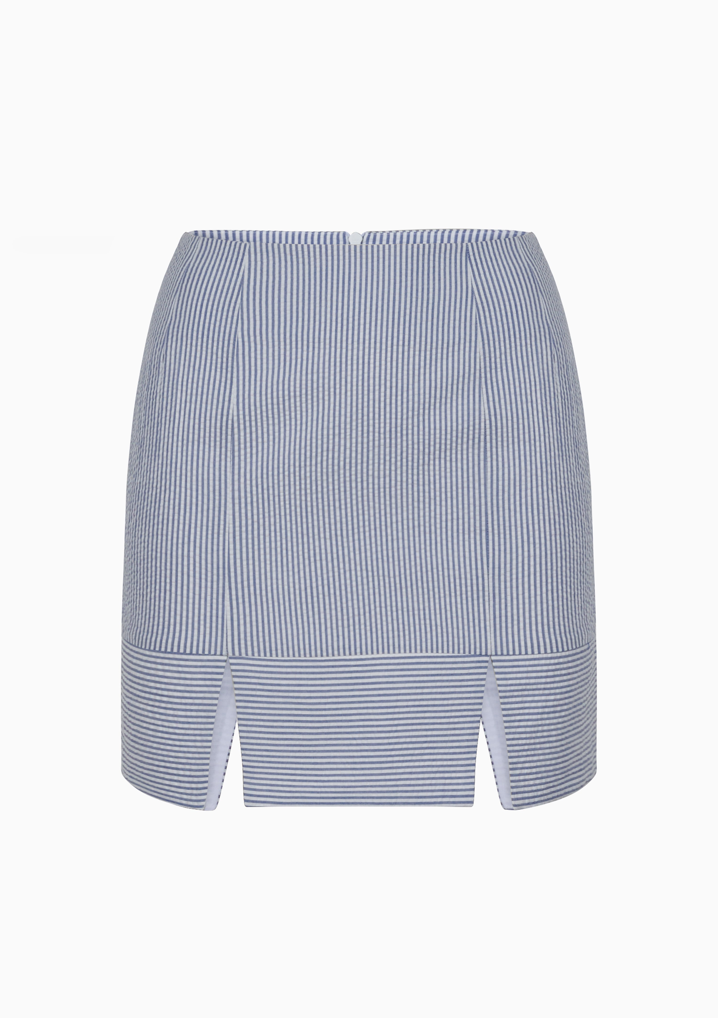 ALOISE skirt in grey-blue stripes