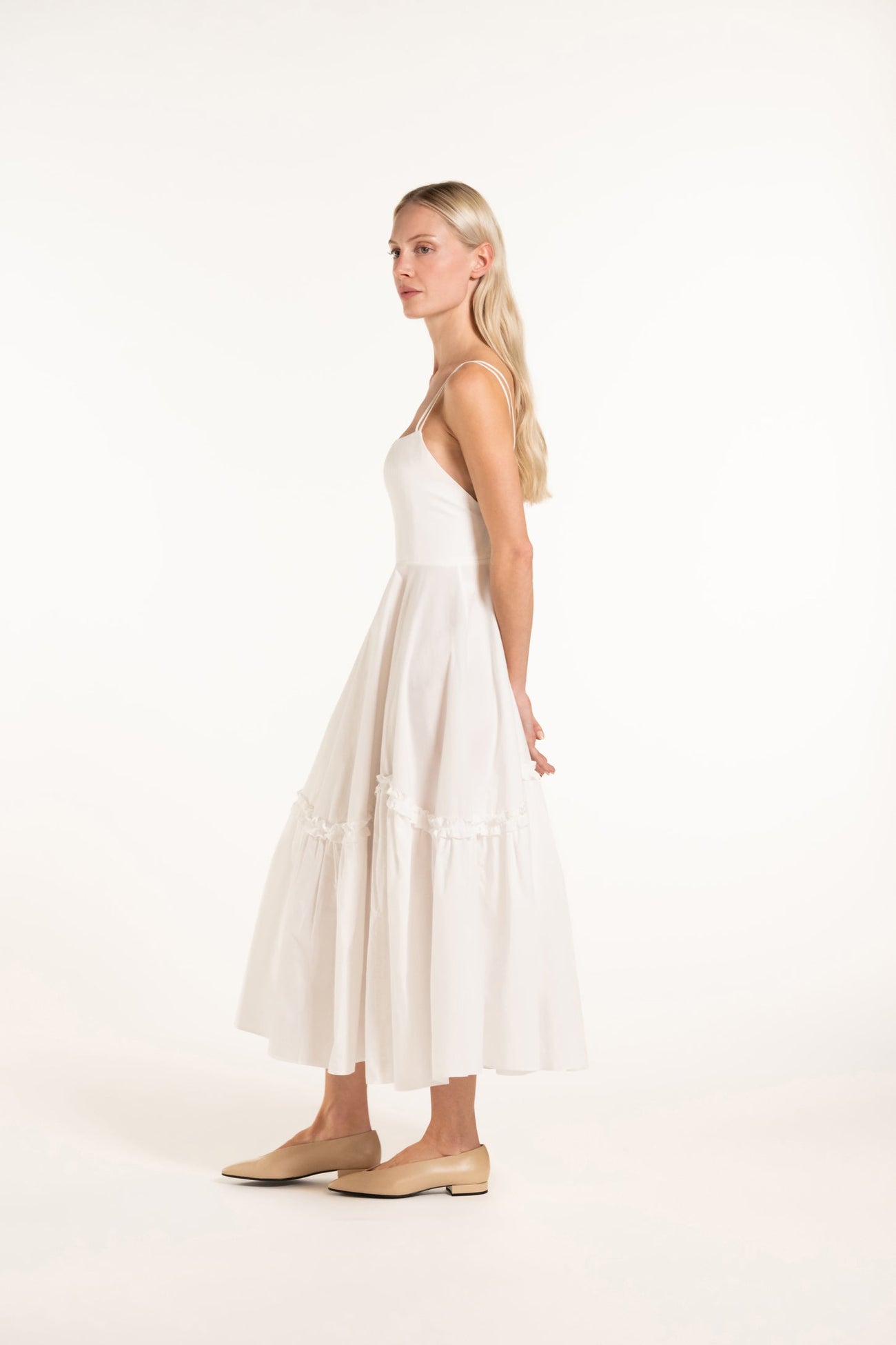 Alvana Dress - White - Solid