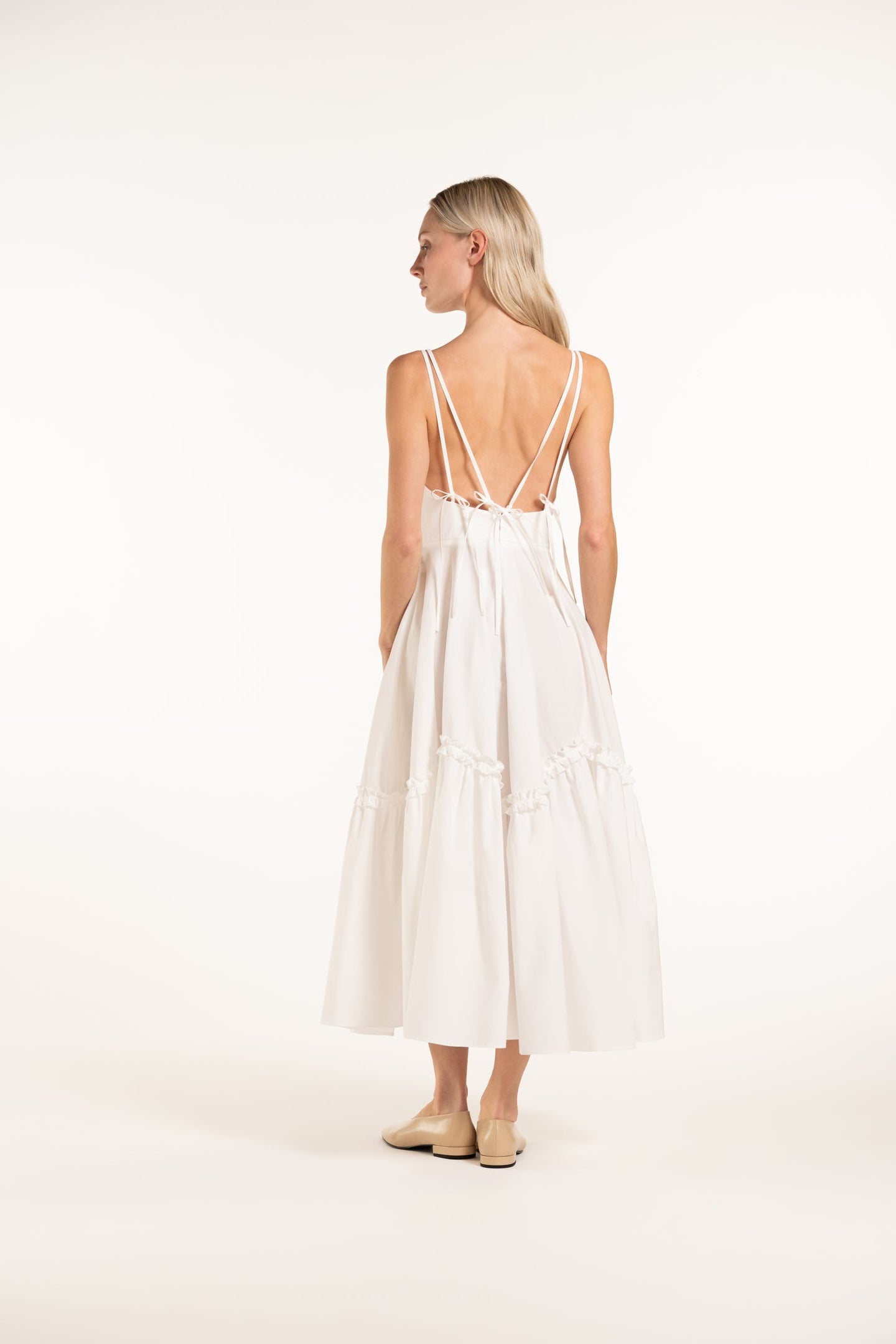 Alvana Dress - White - Solid
