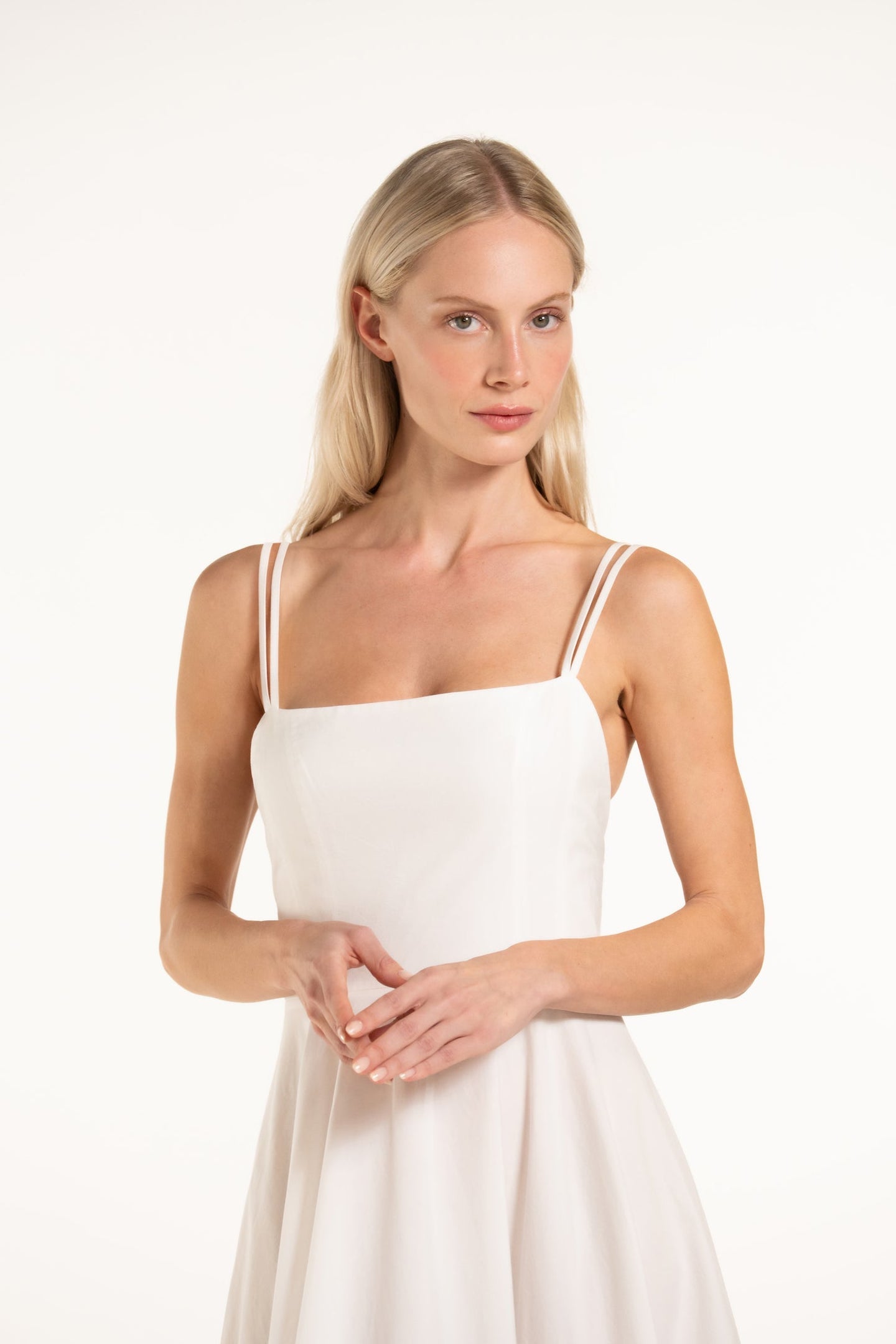 Alvana Dress - White - Solid