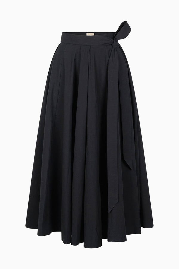 Anane cotton skirt, BLACK