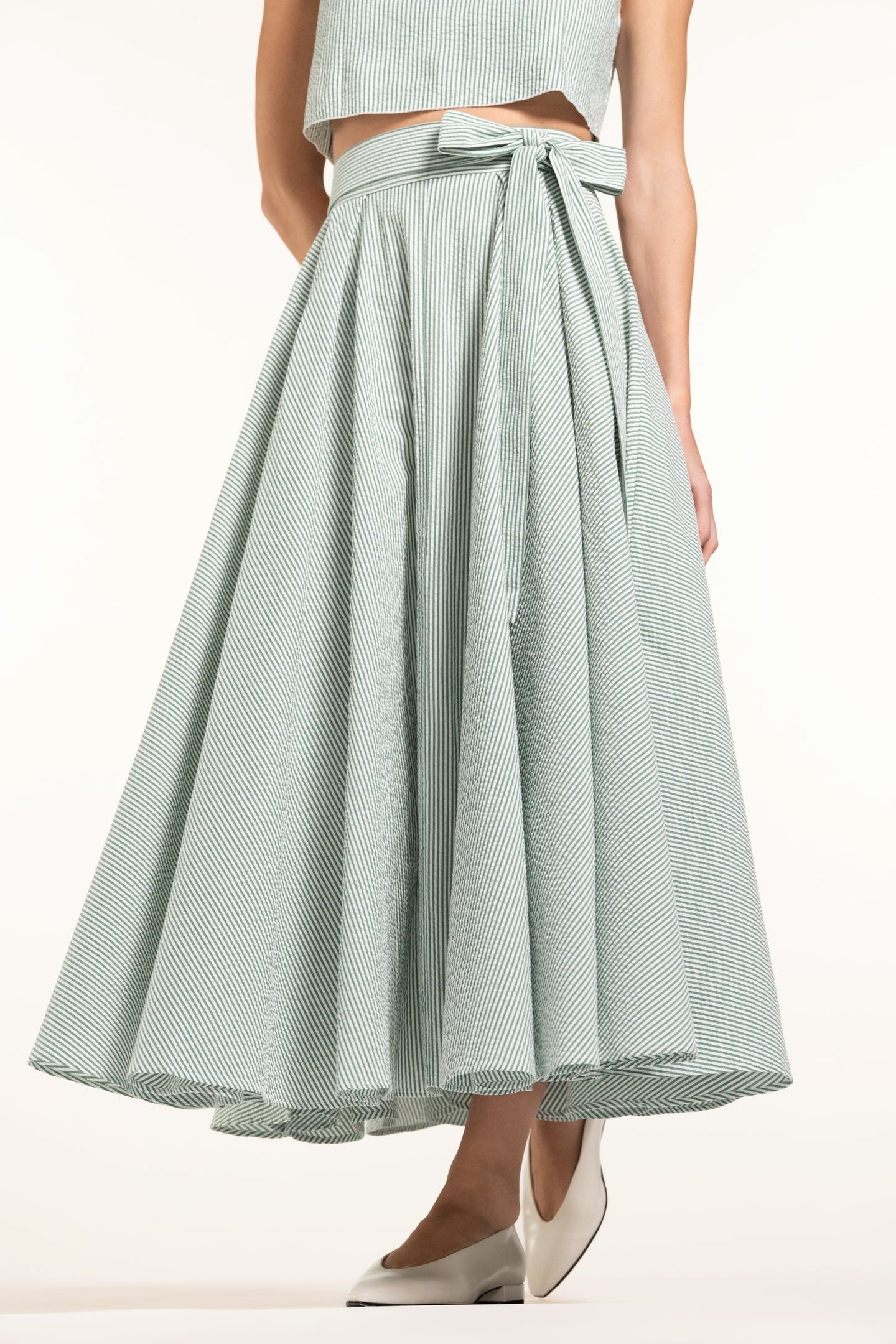Anane Skirt - Sage - Stripes