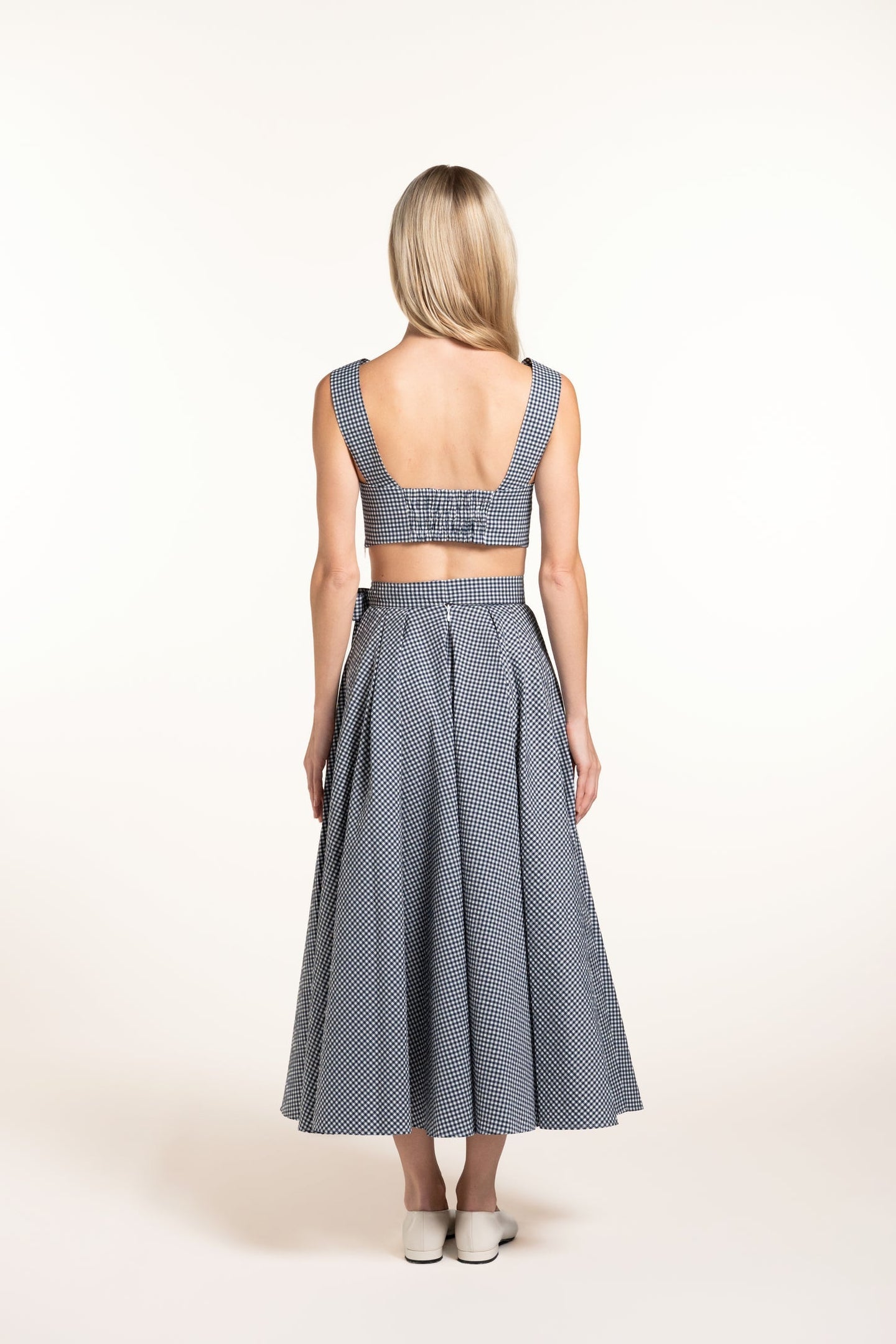 Anane Skirt - Navy - Gingham