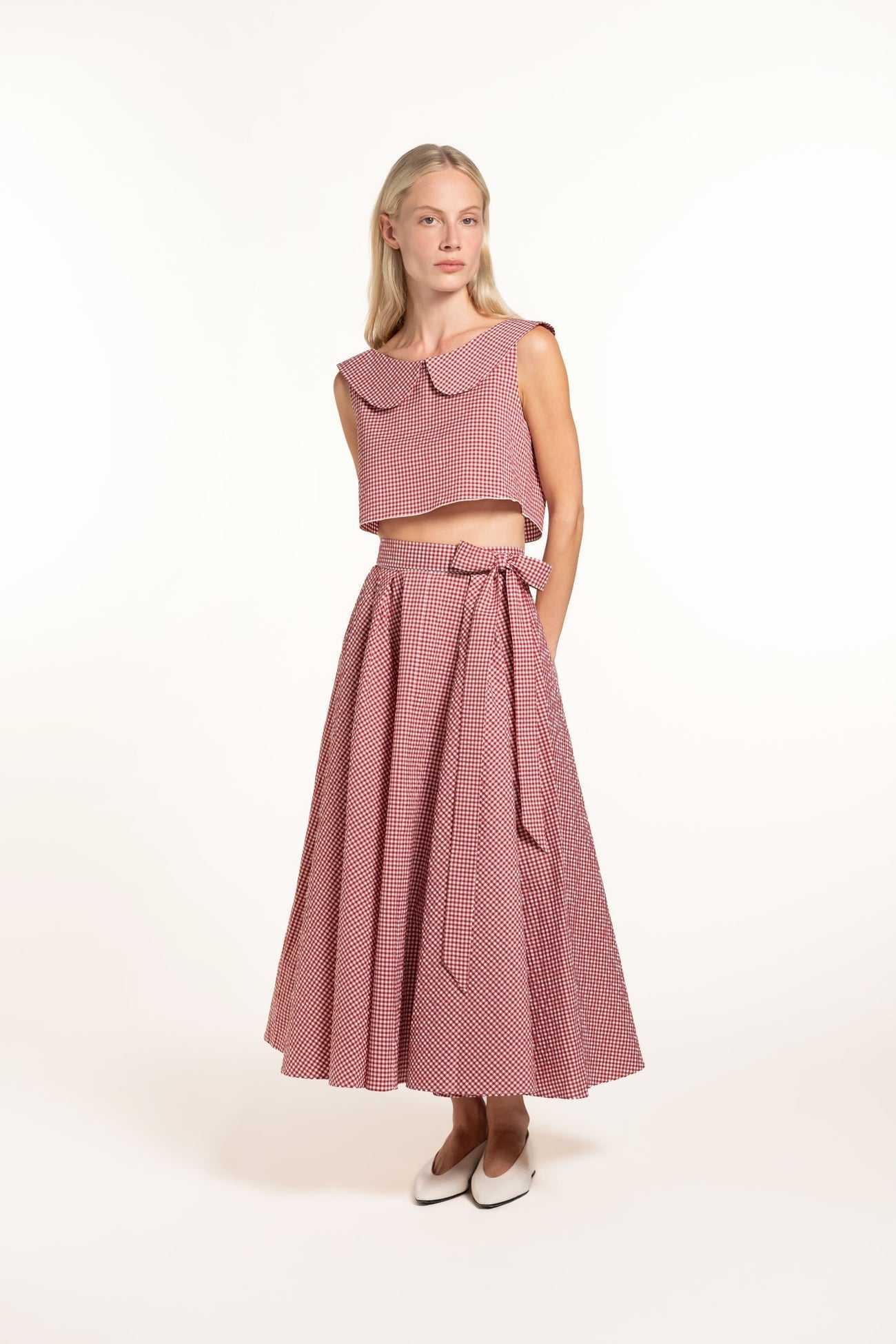 Anane Skirt - Red - Gingham