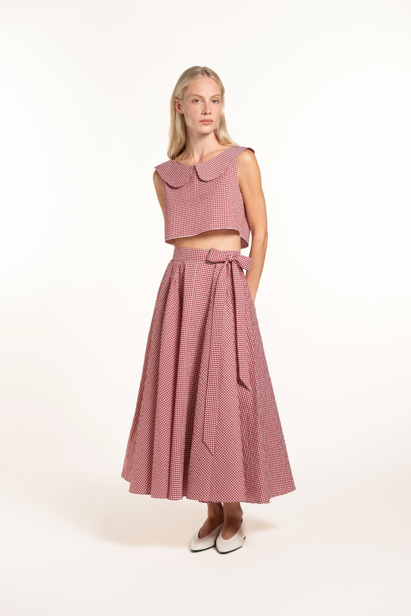 Gabriella Top - Cherry - Gingham