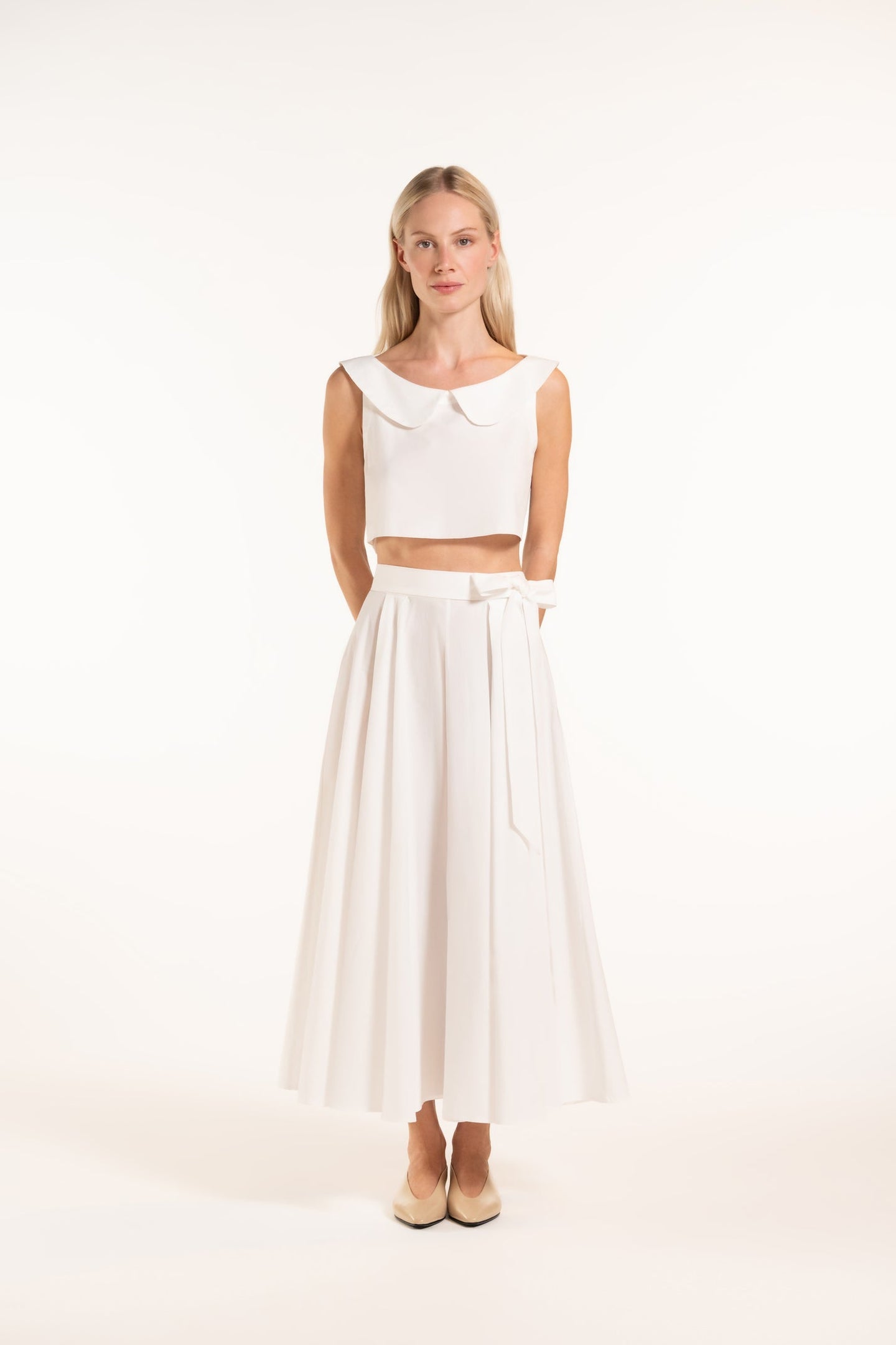 Gabriella Top - White - Solid