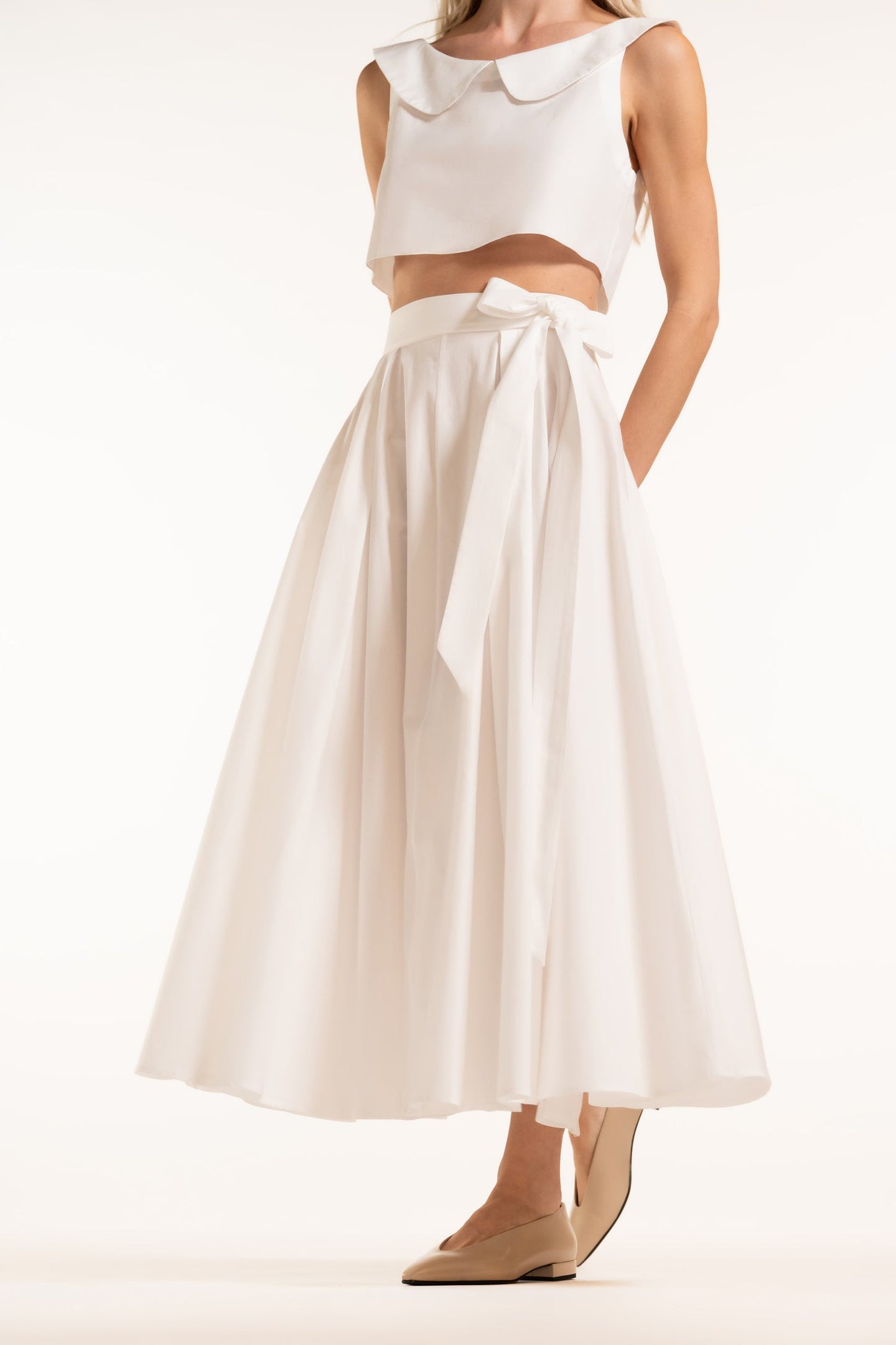 Anane Skirt - White - Solid