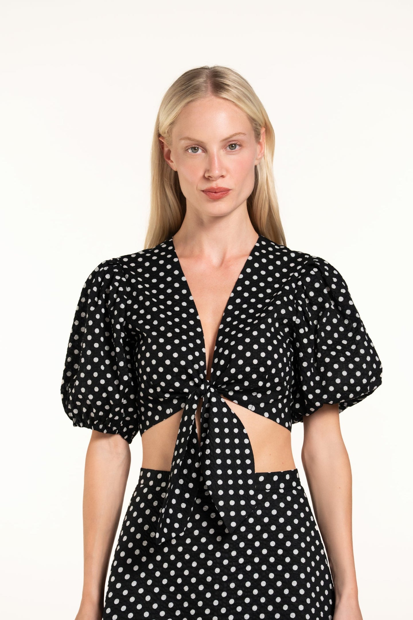 Anna Top - Black - Polkadots