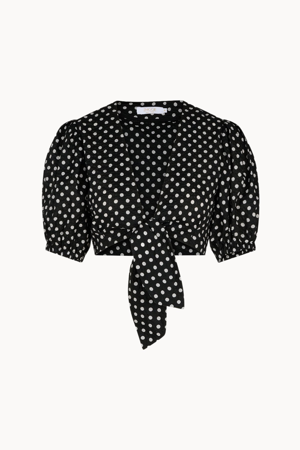 Anna Top - Black - Polkadots