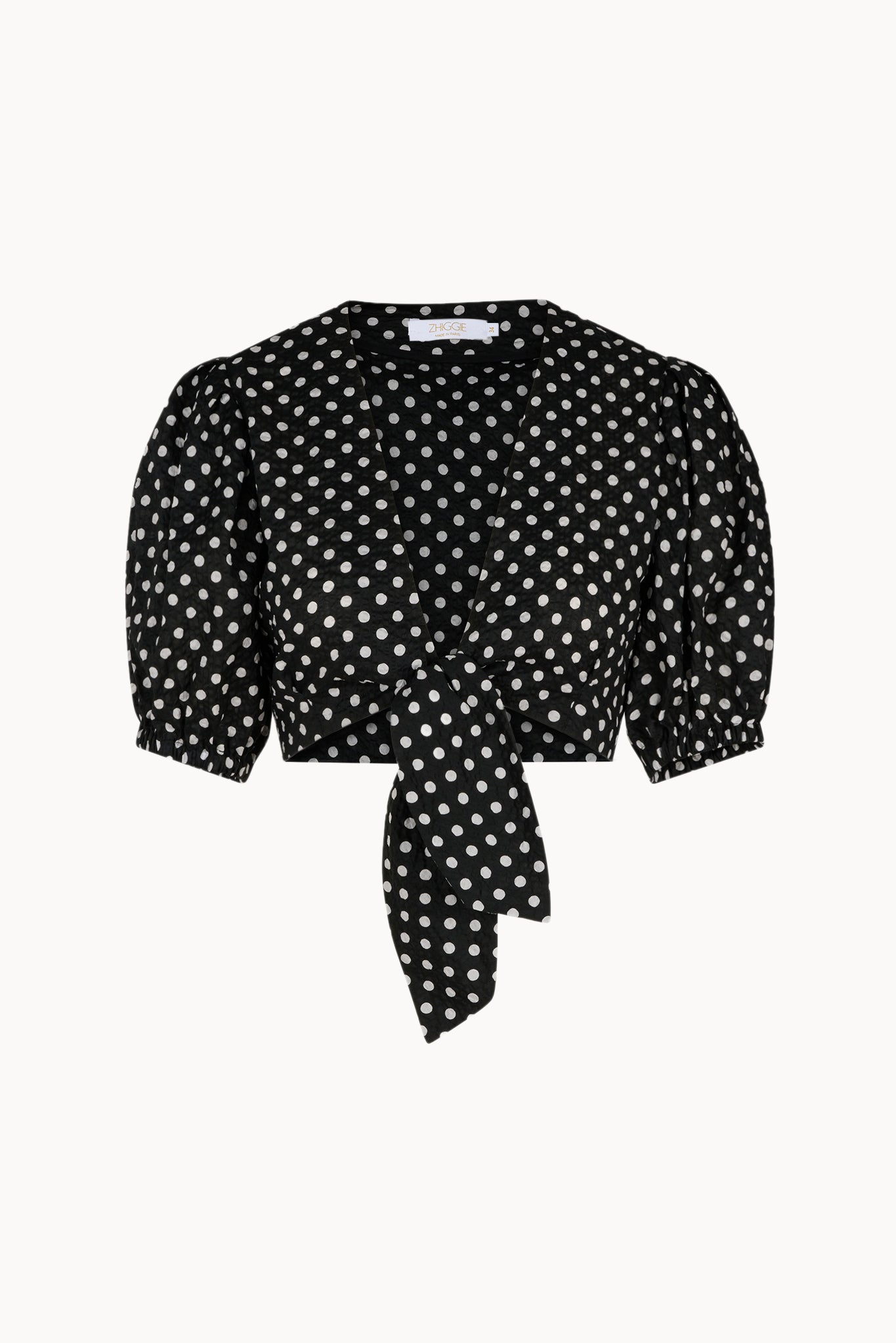 Anna Top - Black - Polkadots