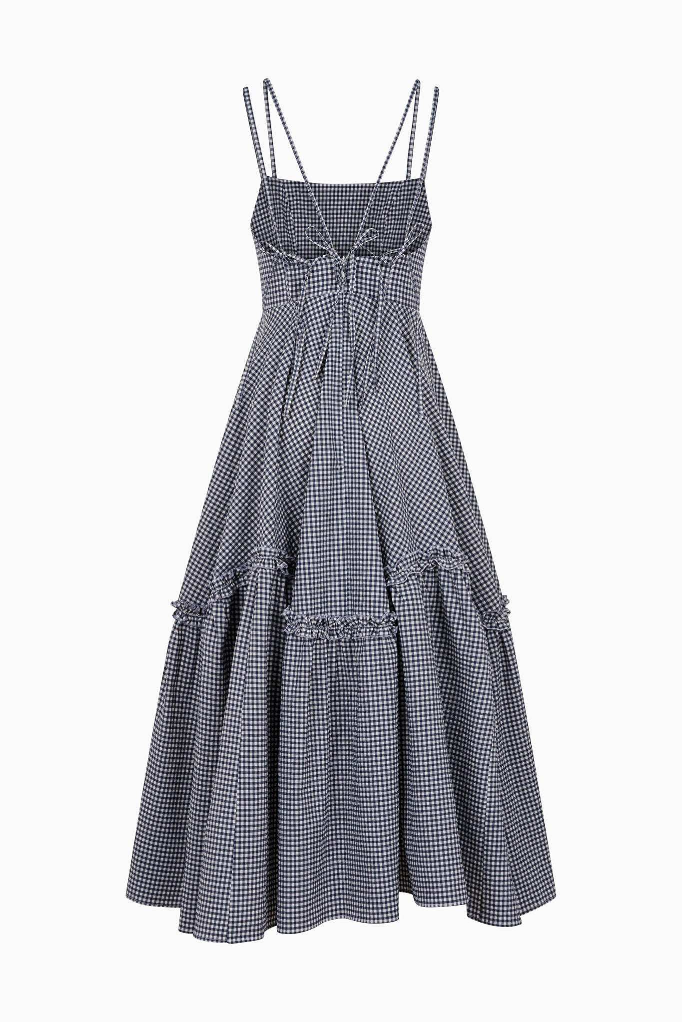 ALVANA dress in navy gingham