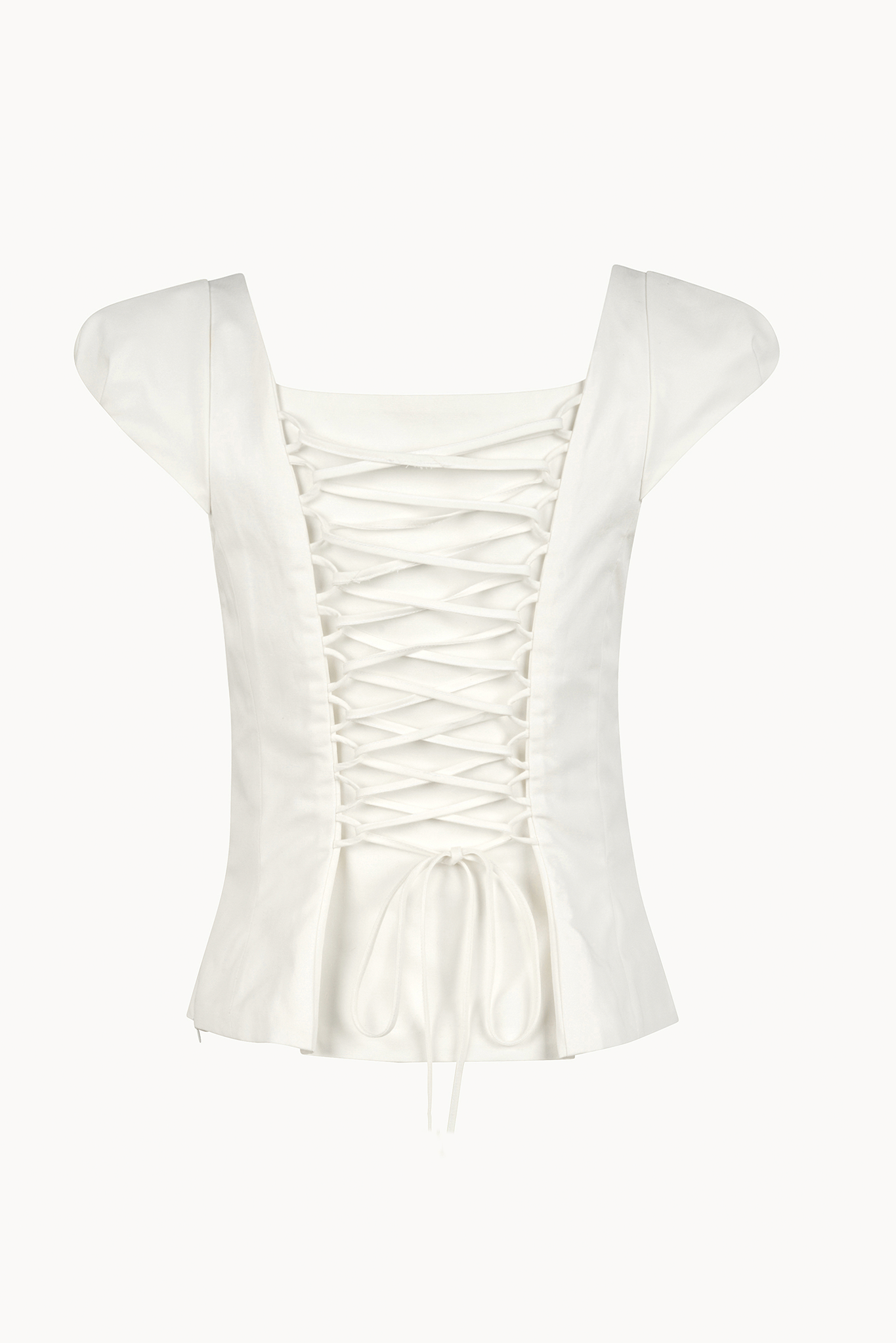 Dusana Top - White - Denim