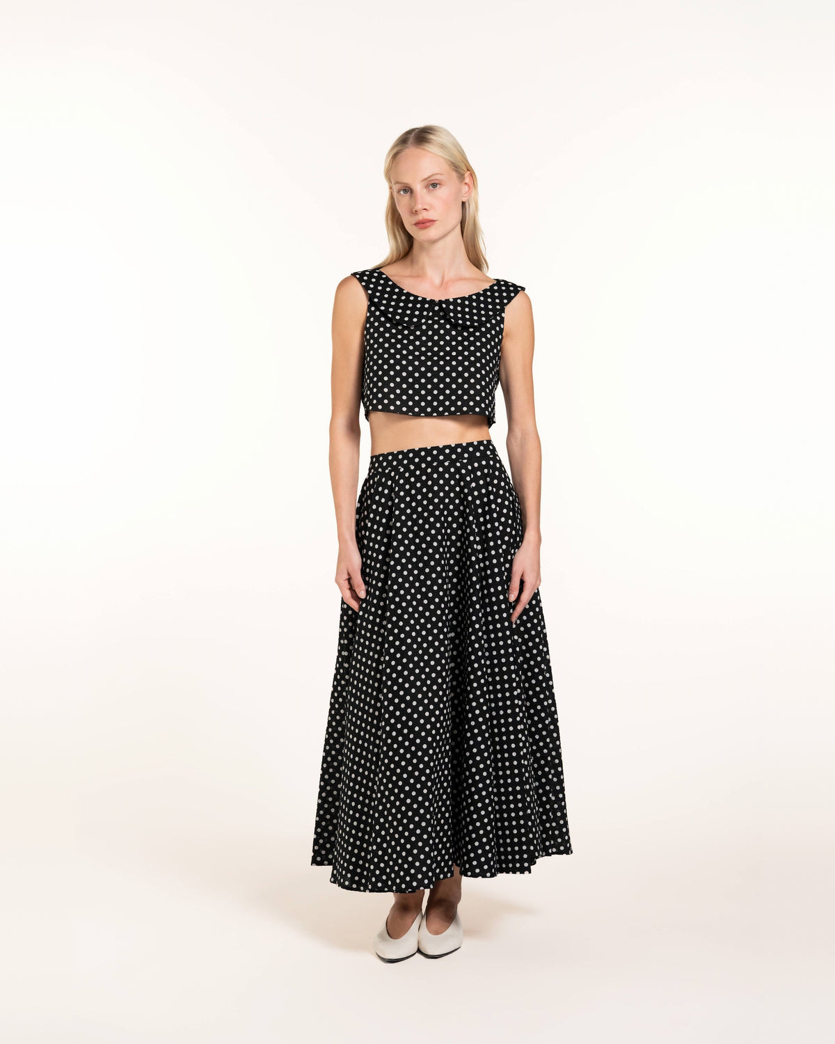 Zhiggie Babilou Skirt in black polka dots