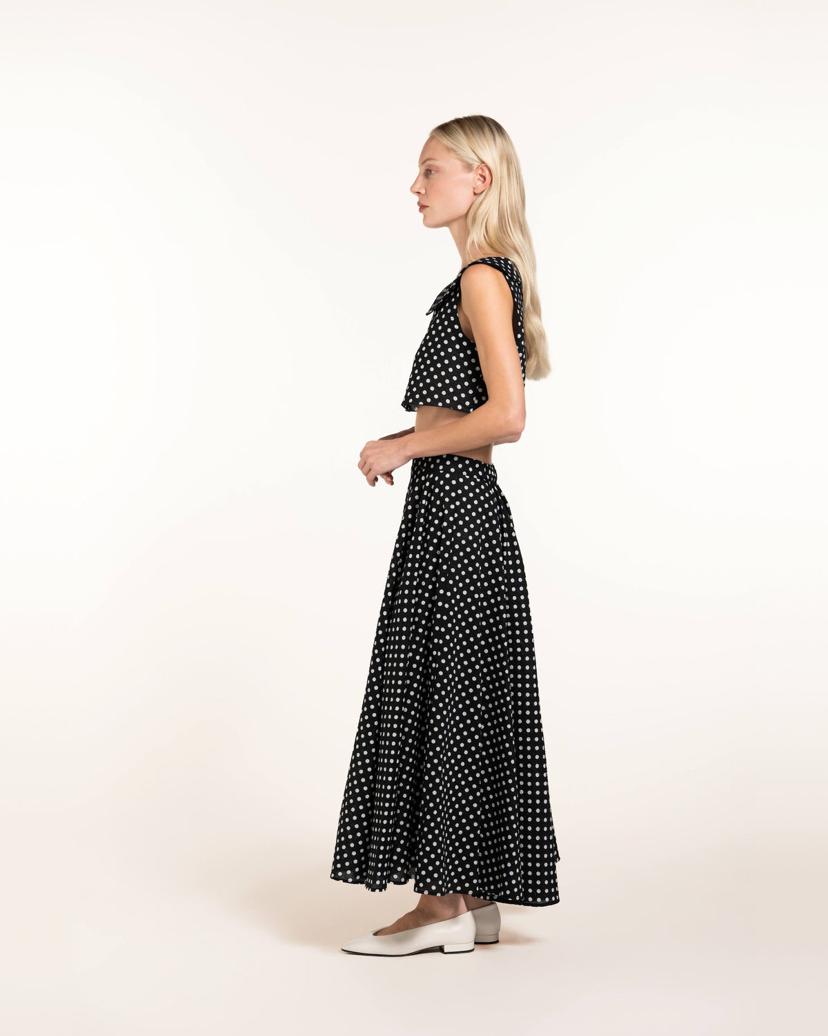 Zhiggie Babilou Skirt in black polka dots