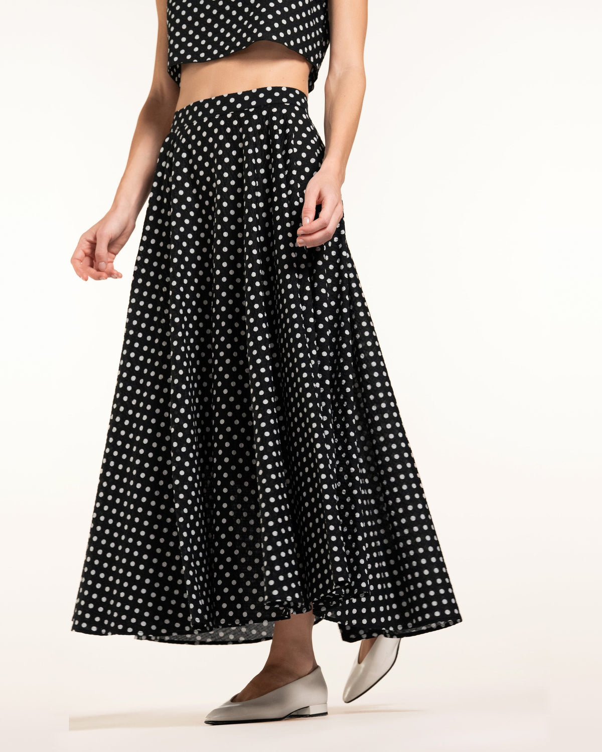 Zhiggie Babilou Skirt in black polka dots