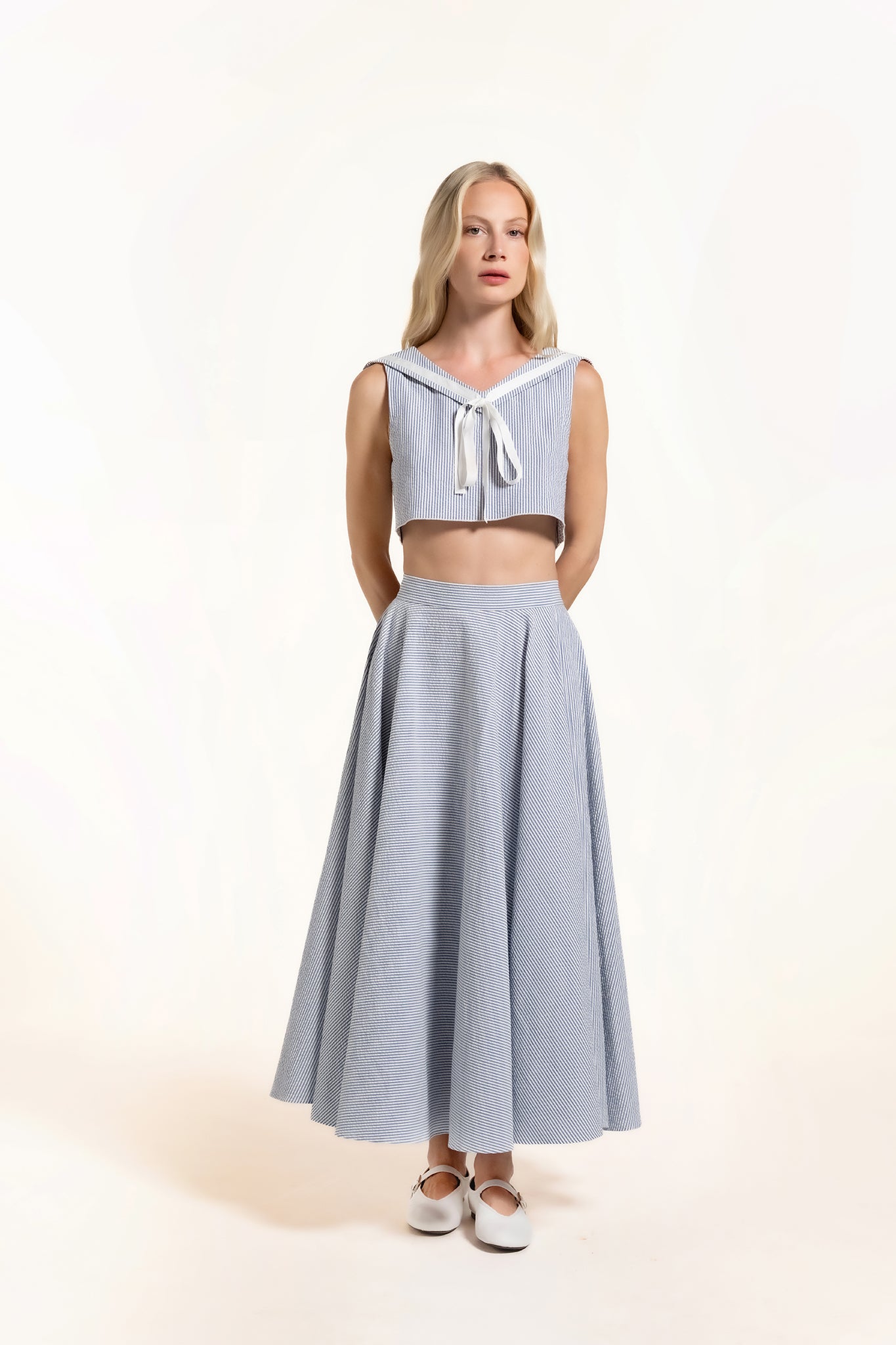 Zhiggie Babilou Skirt in ice stripes
