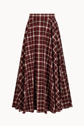 Zhiggie Babilou Skirt in wine plaid