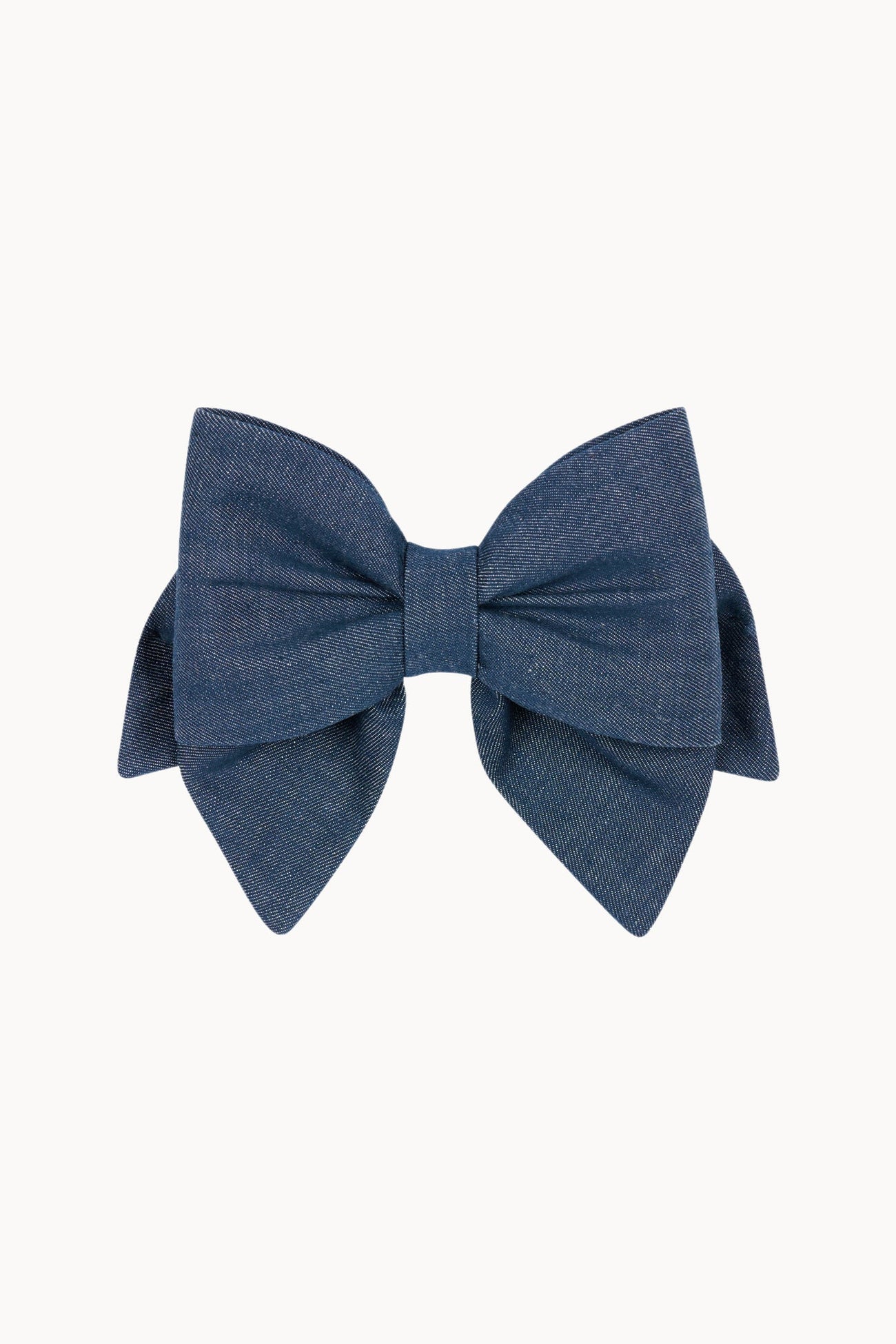 Large Hair Bow - Indigo - Denim