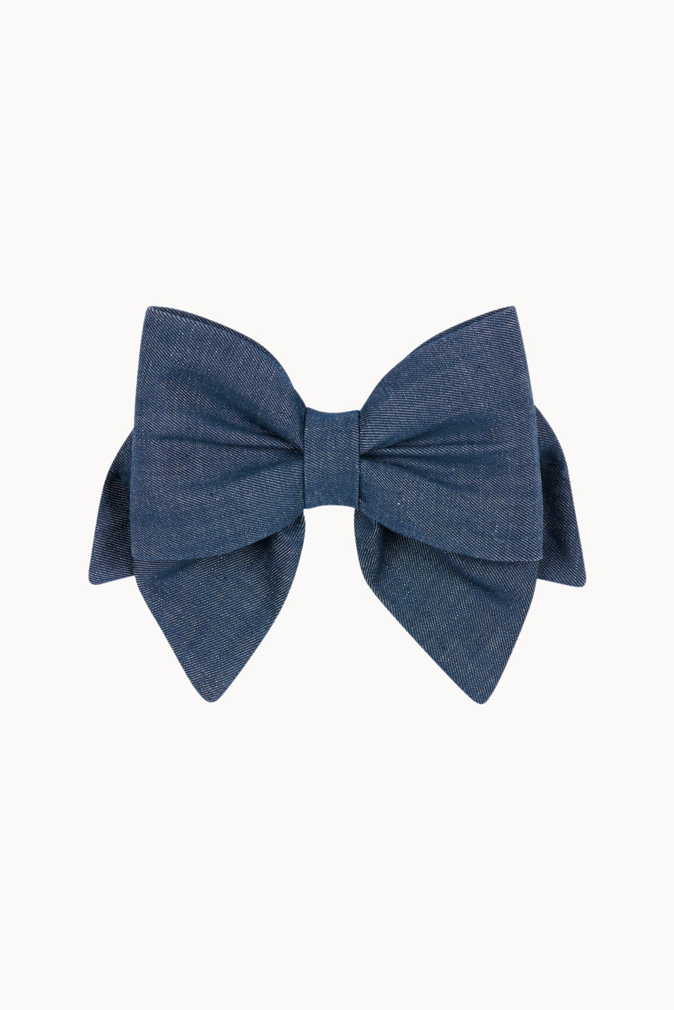 Large Hair Bow - Indigo - Denim