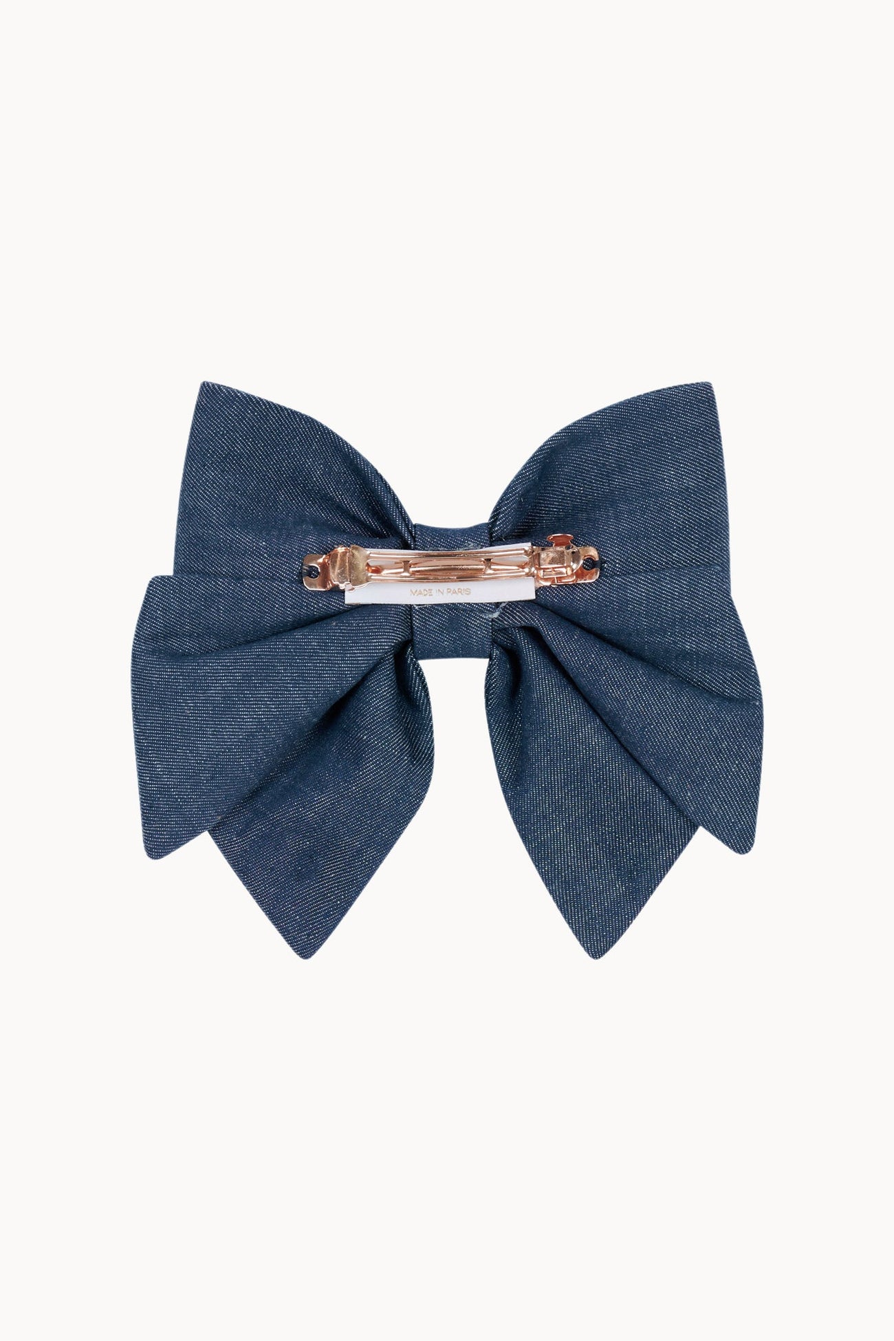 Large Hair Bow - Indigo - Denim