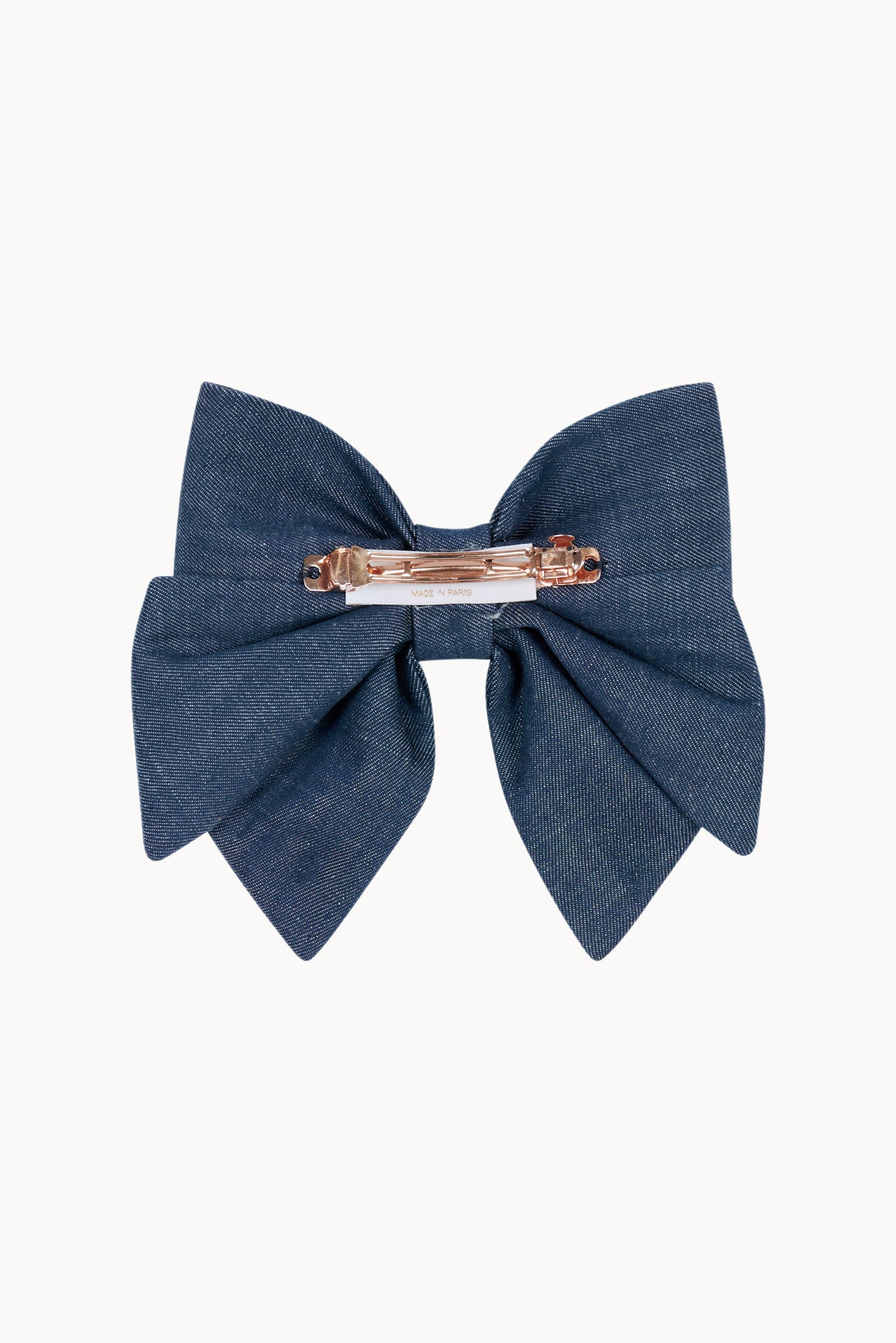 Large Hair Bow - Indigo - Denim