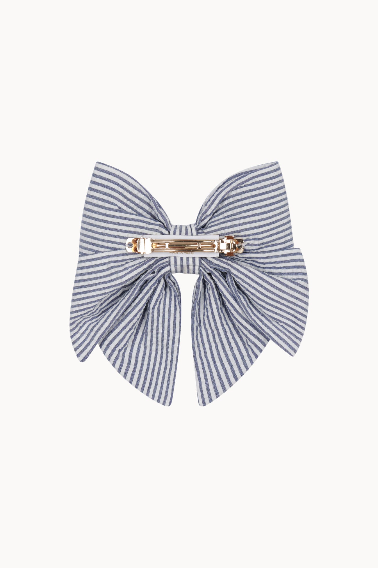Large Hair Bow - Blue - Stripes