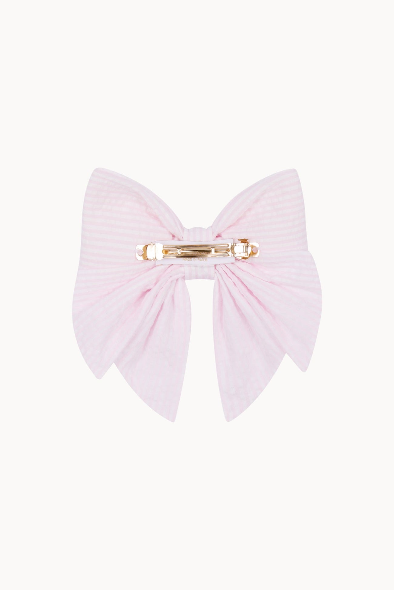 Large Hair Bow - Light pink - Stripes