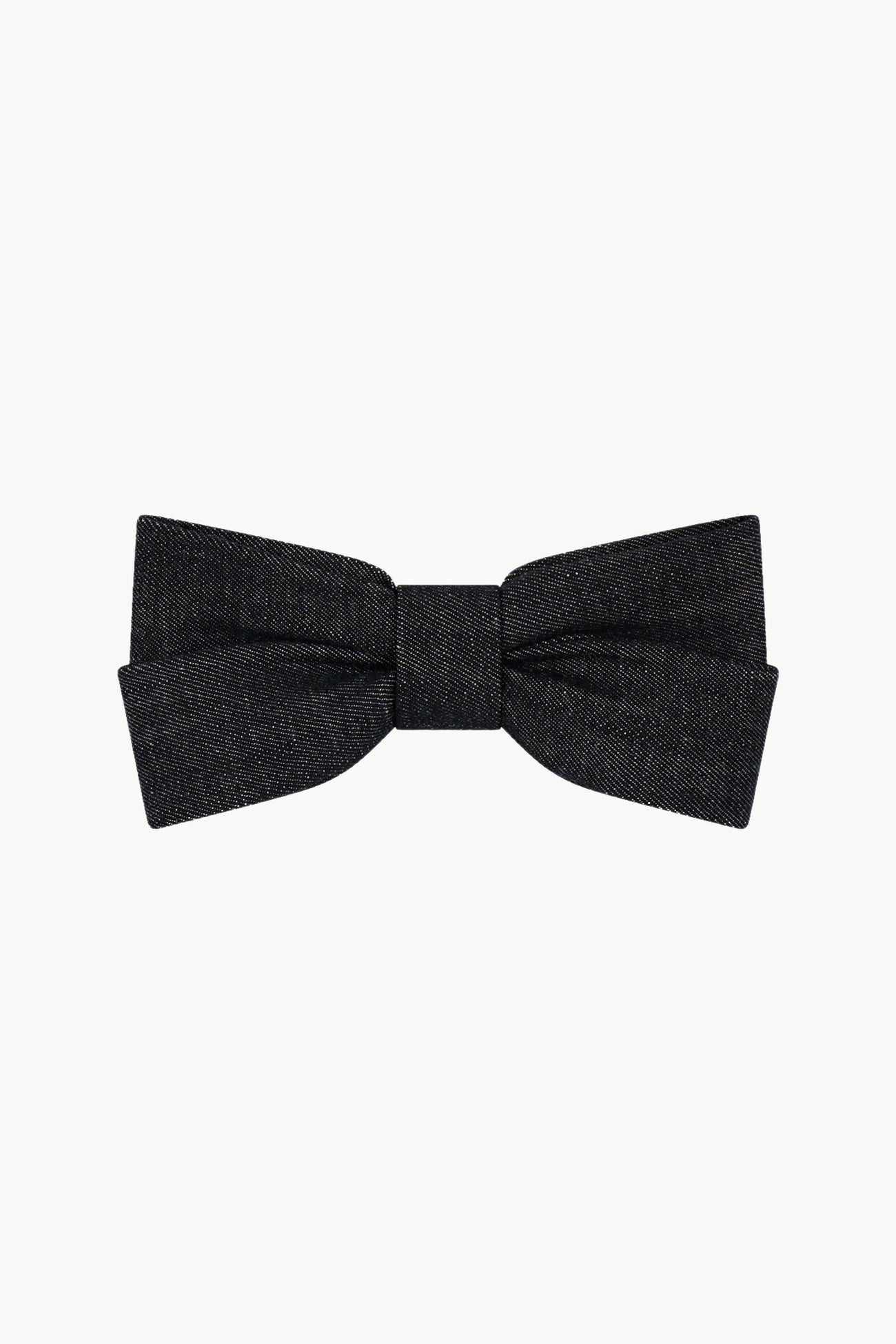 Small Hair Bow - Pepper - Denim