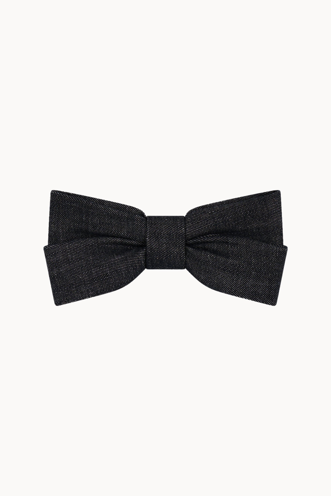 Small Hair Bow - Pepper - Denim