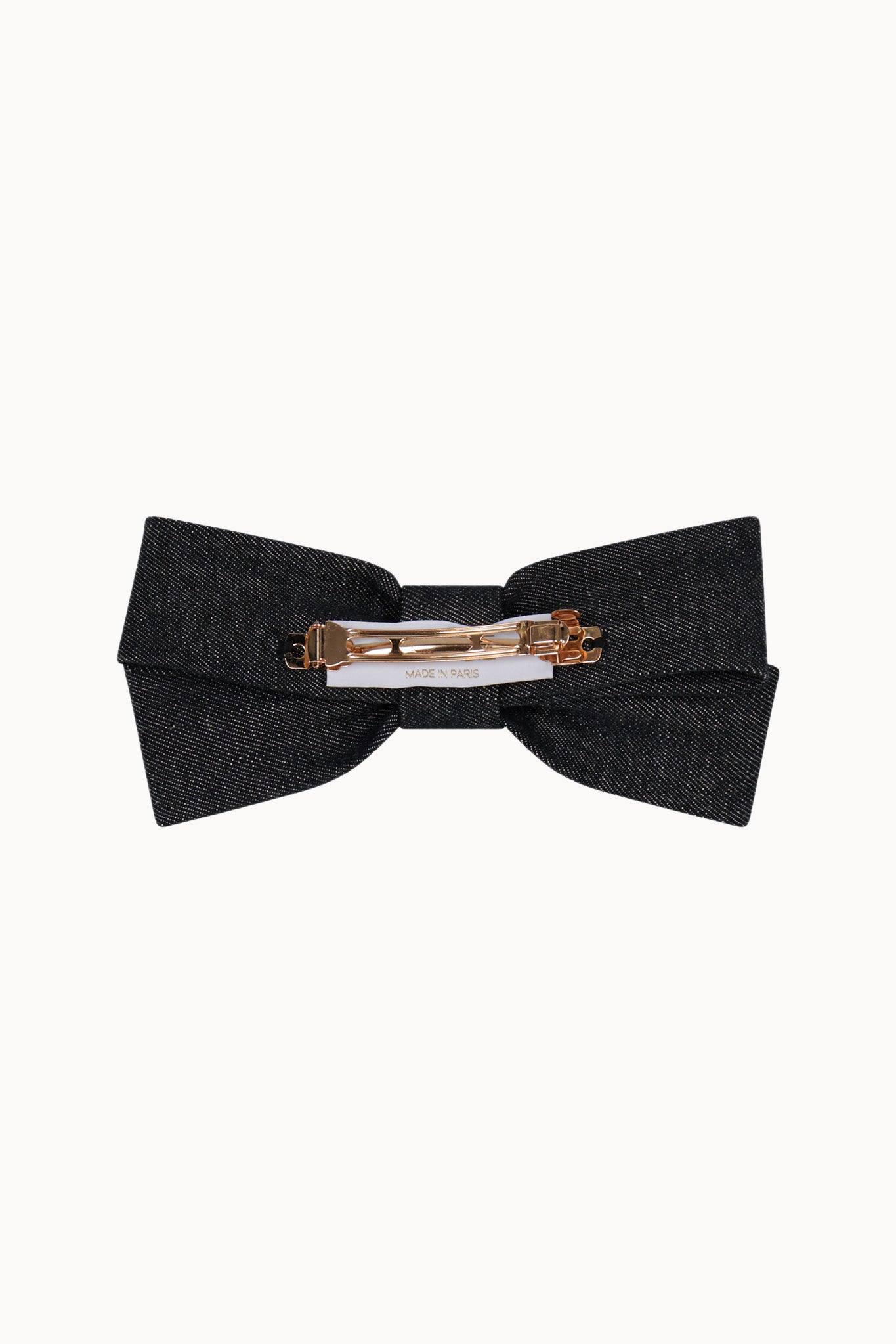 Small Hair Bow - Pepper - Denim